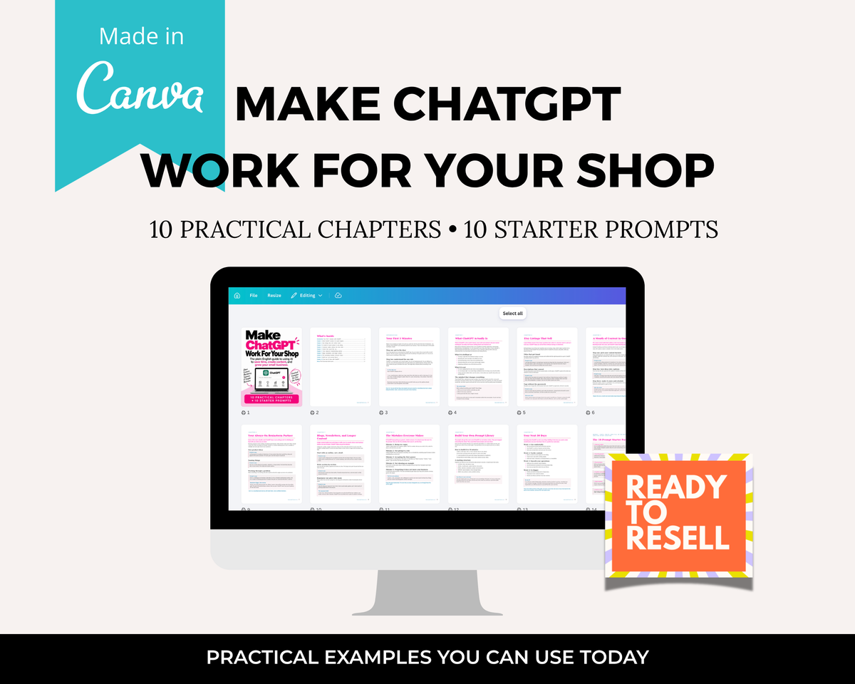 Make Chat GPT Work For Your Business Guide | PLR Ready