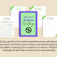 30 Day No Spend Challenge | Savings Planner