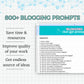 Chat GPT 800+ Blogging Prompts