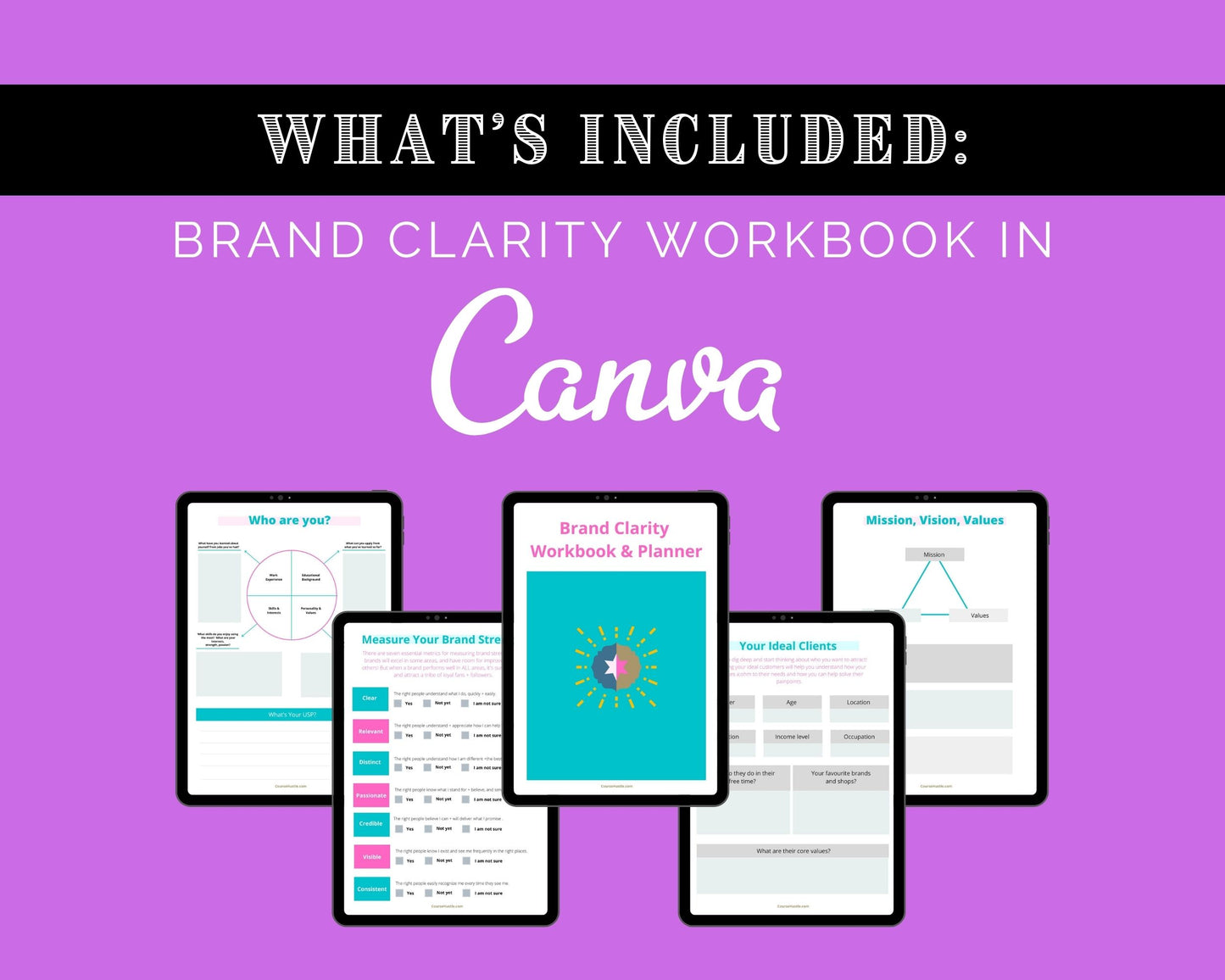Brand Clarity Workbook | Brand Board Template | Branding Kit | Logo Design | DFY Branding Formula Ebook
