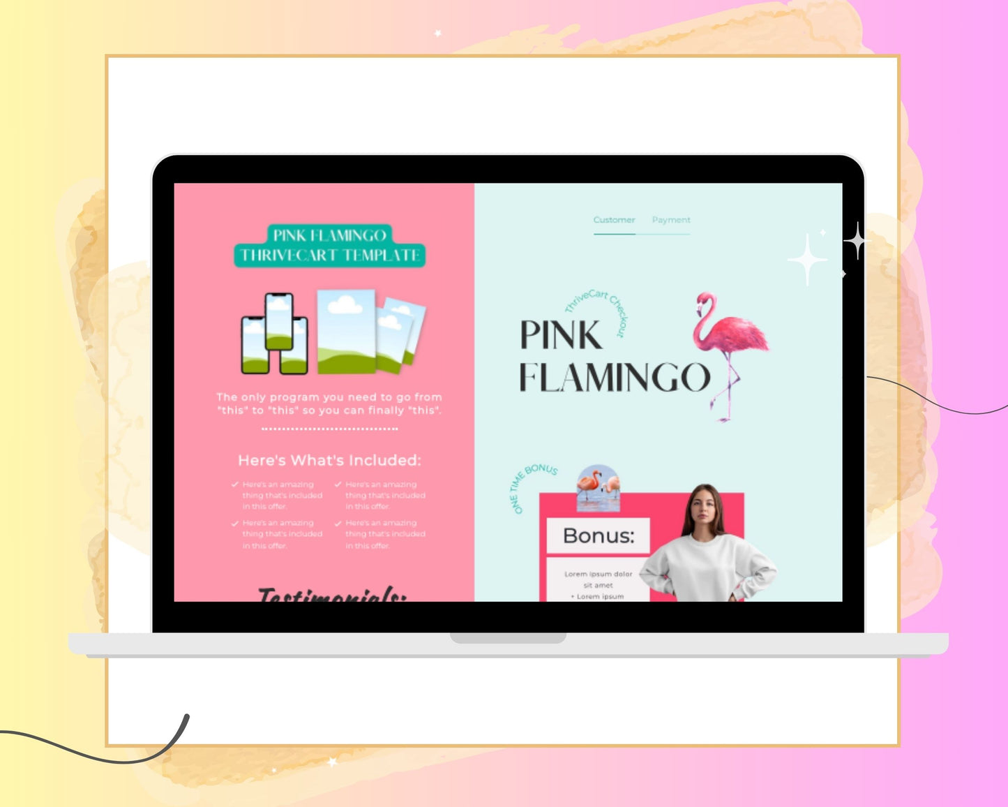 Colorful ThriveCart Checkout Template