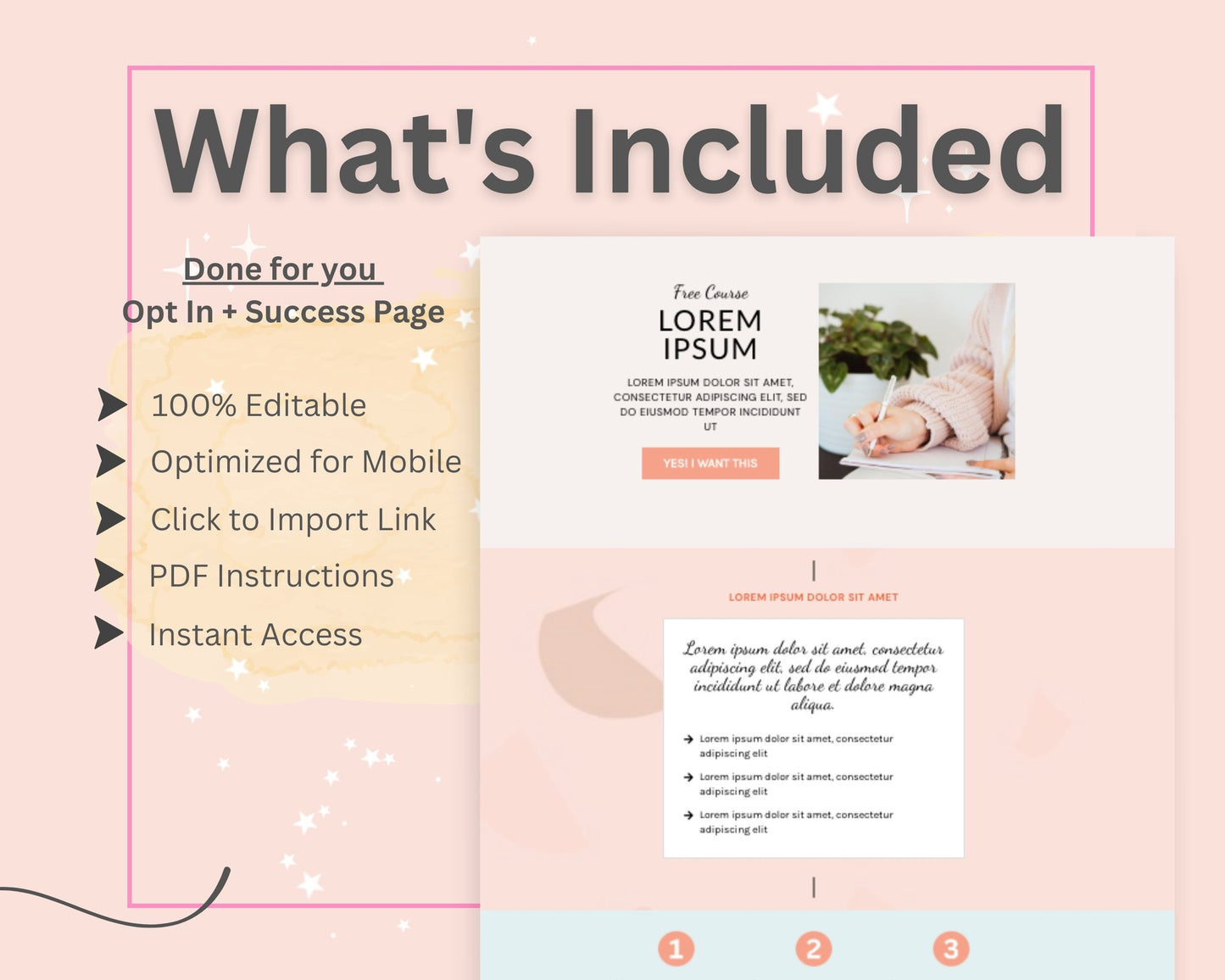 Blush ThriveCart Opt-In Page Template