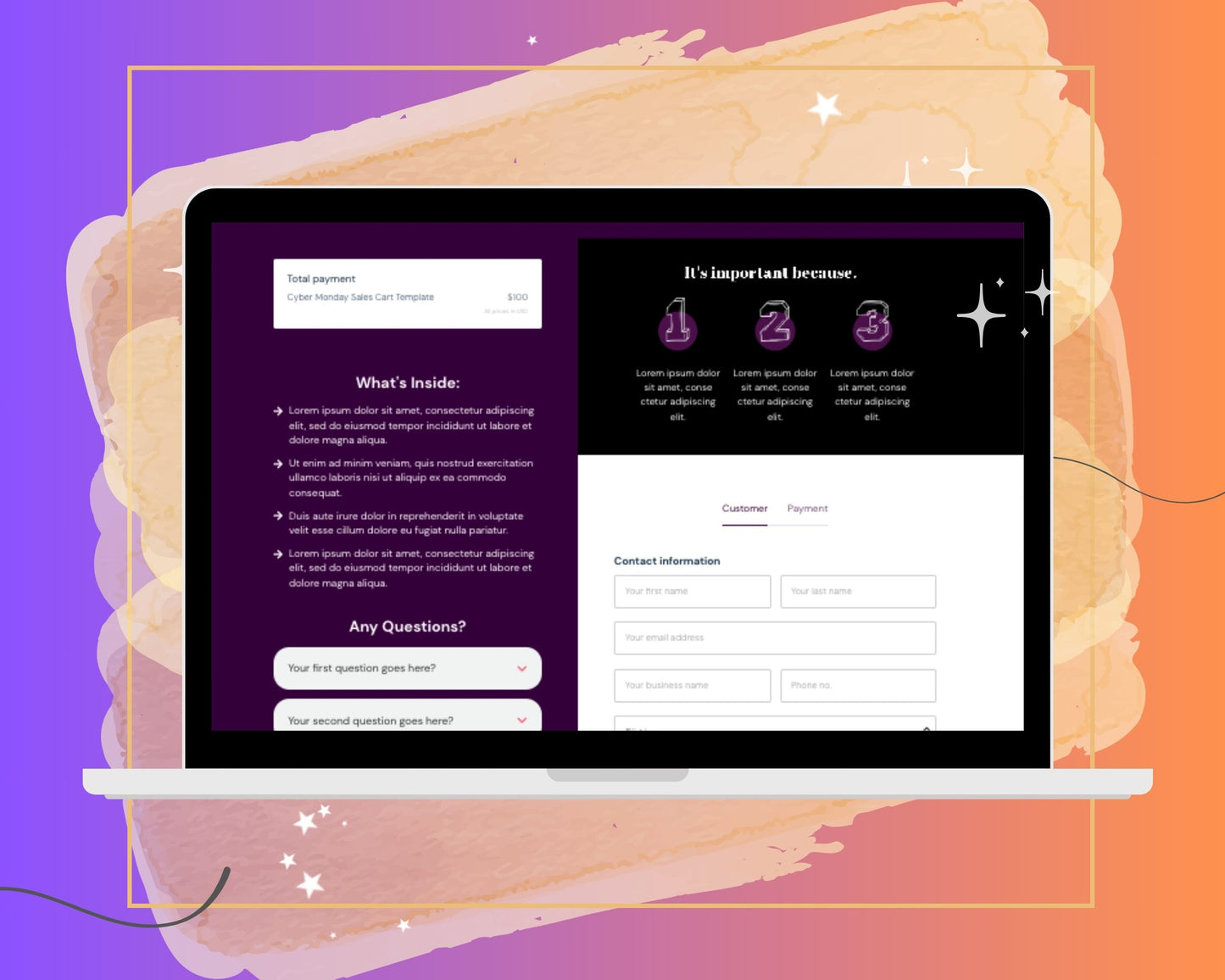 Cyber Monday ThriveCart Checkout Template