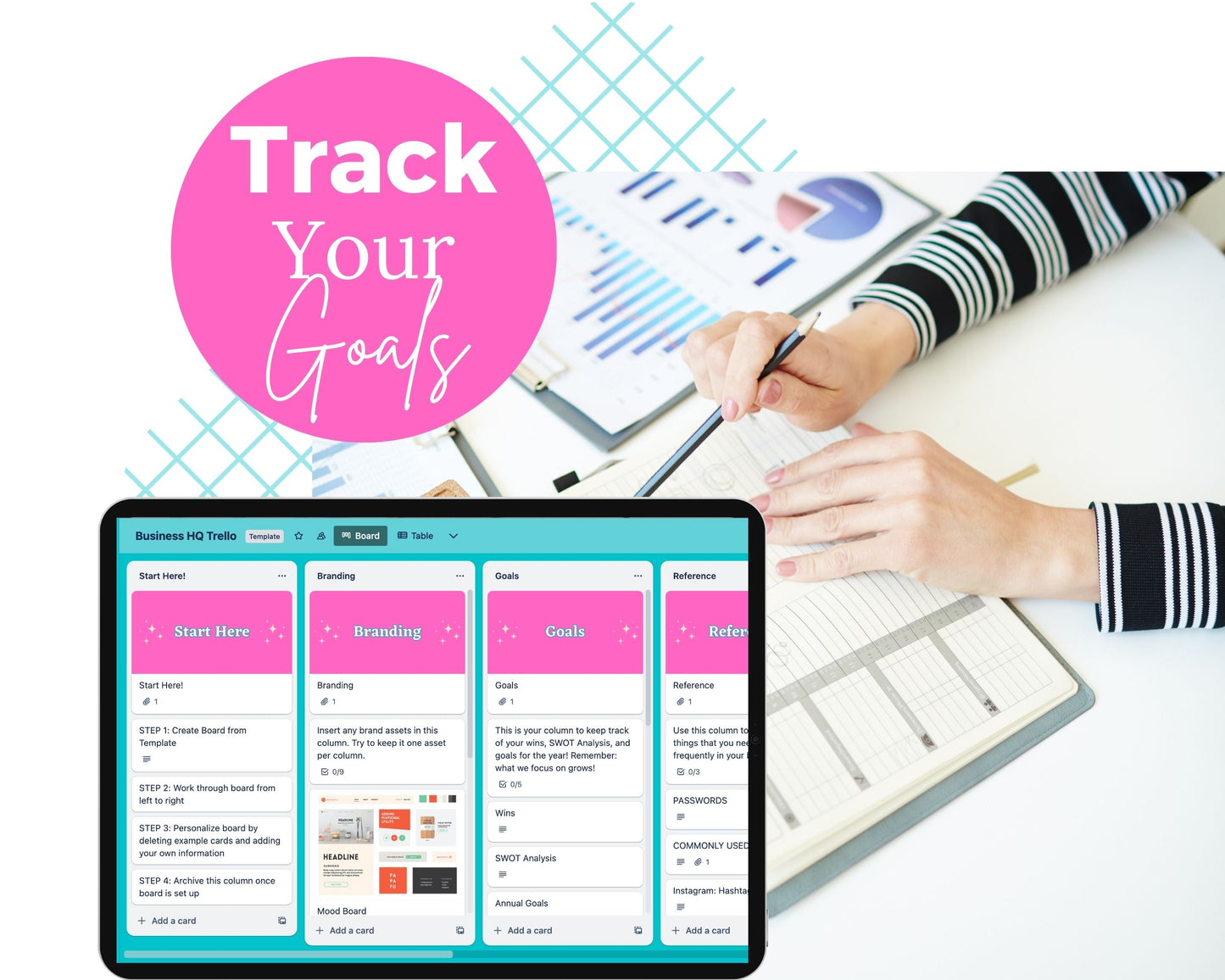 Business HQ Trello Board, Business Organization Workflow, Business Checklist
