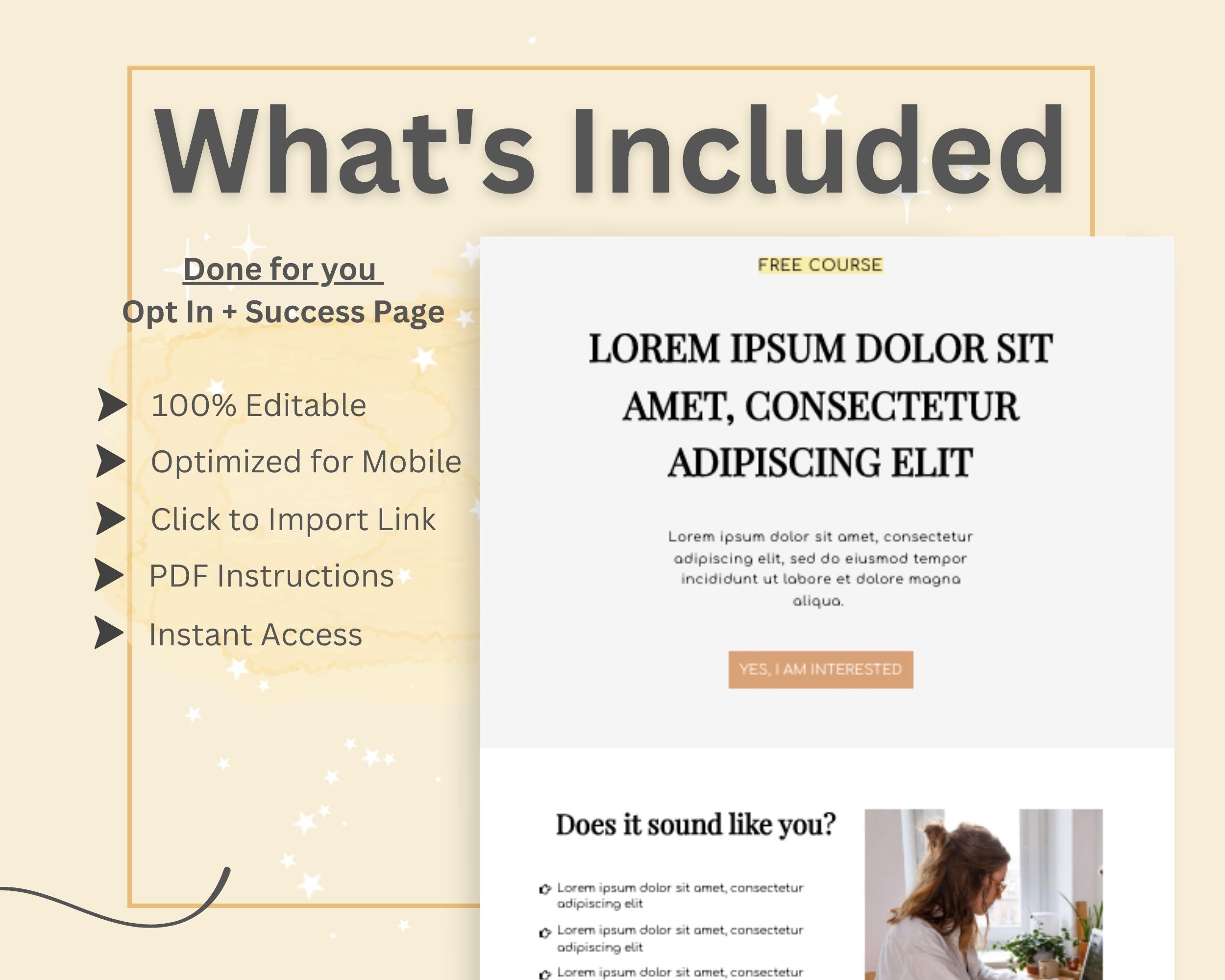 Boho ThriveCart Opt In Page Template