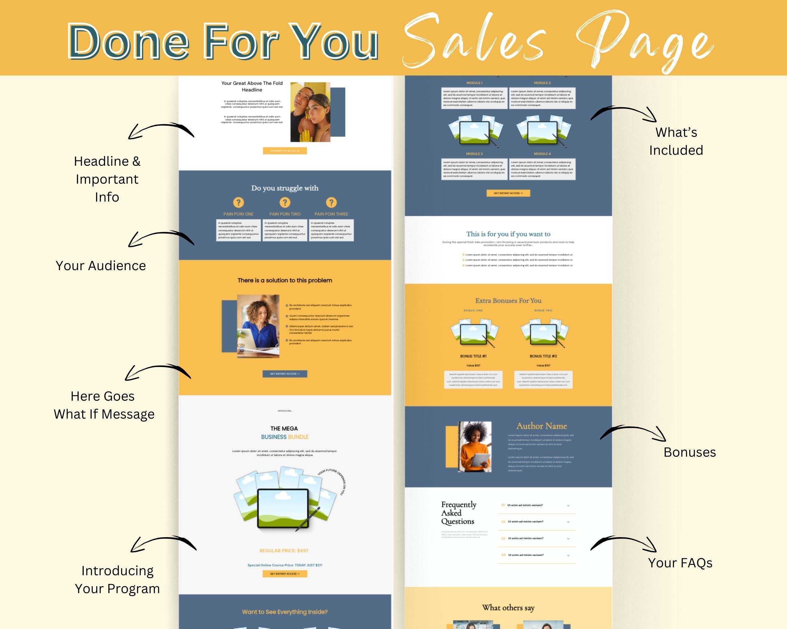 Vintage Sales Page Template in ThriveCart