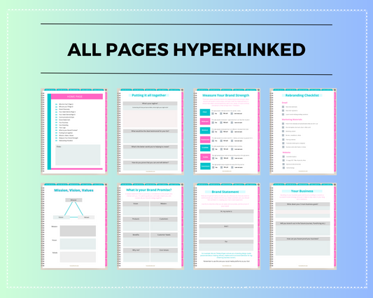 Brand Clarity Digital Workbook | Hyperlinked PDF | Suitable with Goodnotes & Notability