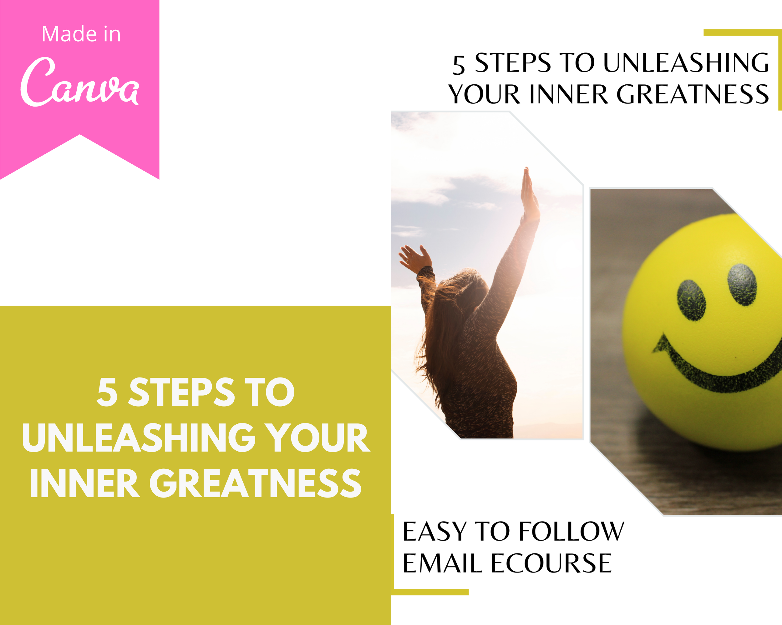 Editable 5 Steps To Unleashing Your Inner Greatness Emails | Email eCourse Template