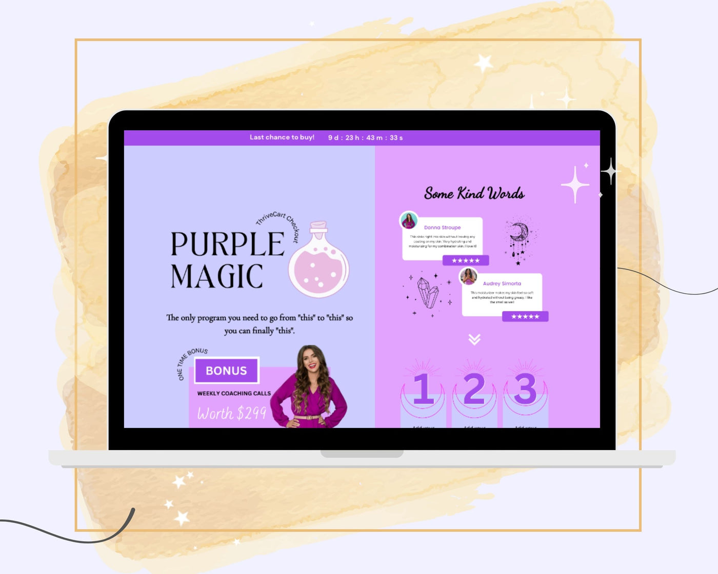 Purple Magic ThriveCart Checkout Template Purple Magic ThriveCart Checkout Template