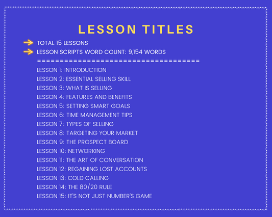 Selling Smarter Online Course | Done for You Product |  Business Course in a Box | 15 Lessons
