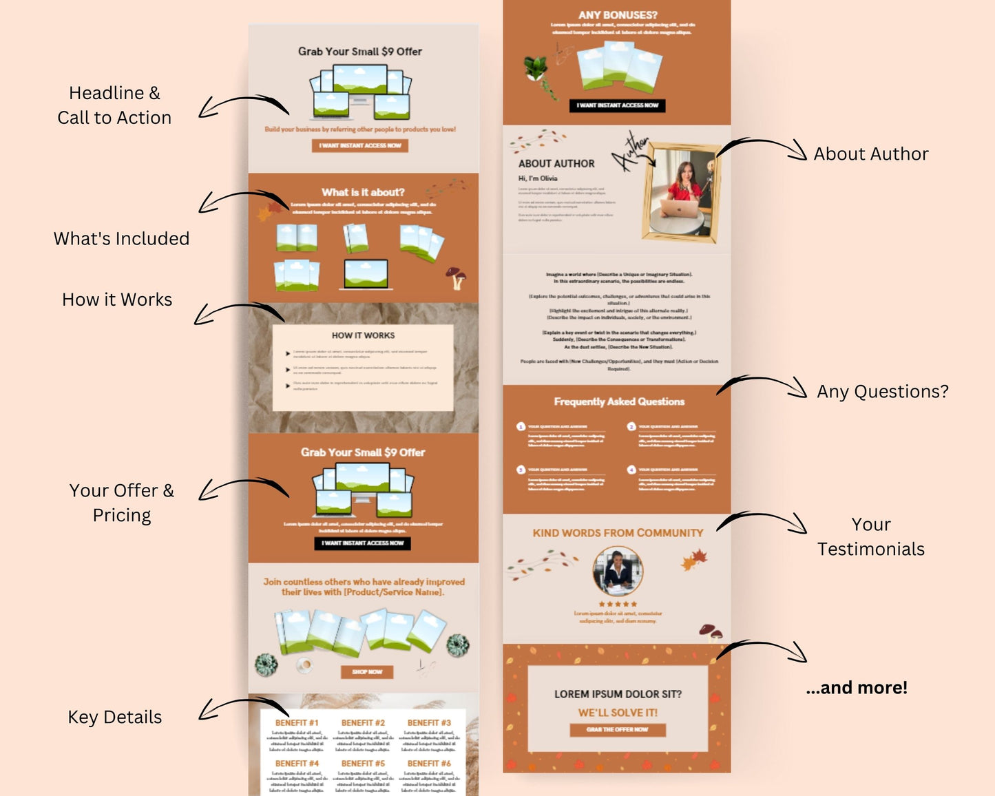 Autumn Small Offer Sales Page Template