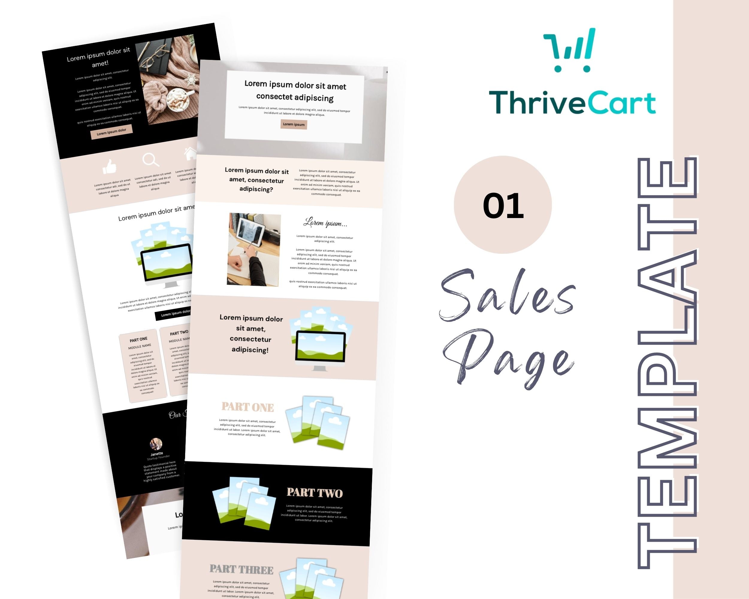 Coaching ThriveCart 4-Page Sales Funnel Template