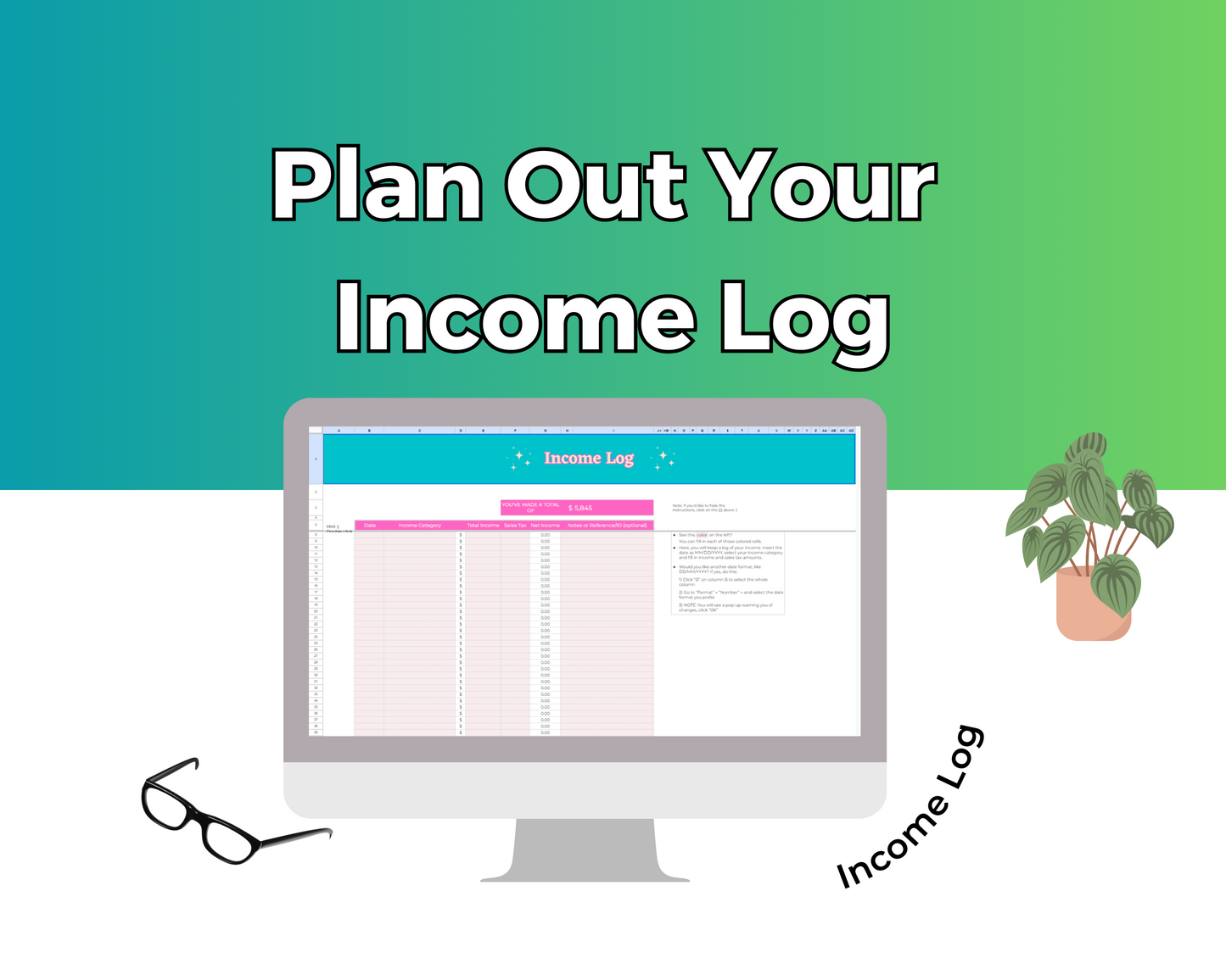 Small Business Bookkeeping Planner Google Spreadsheet | Simple Small Business Bookkeeping Planner Google Sheets