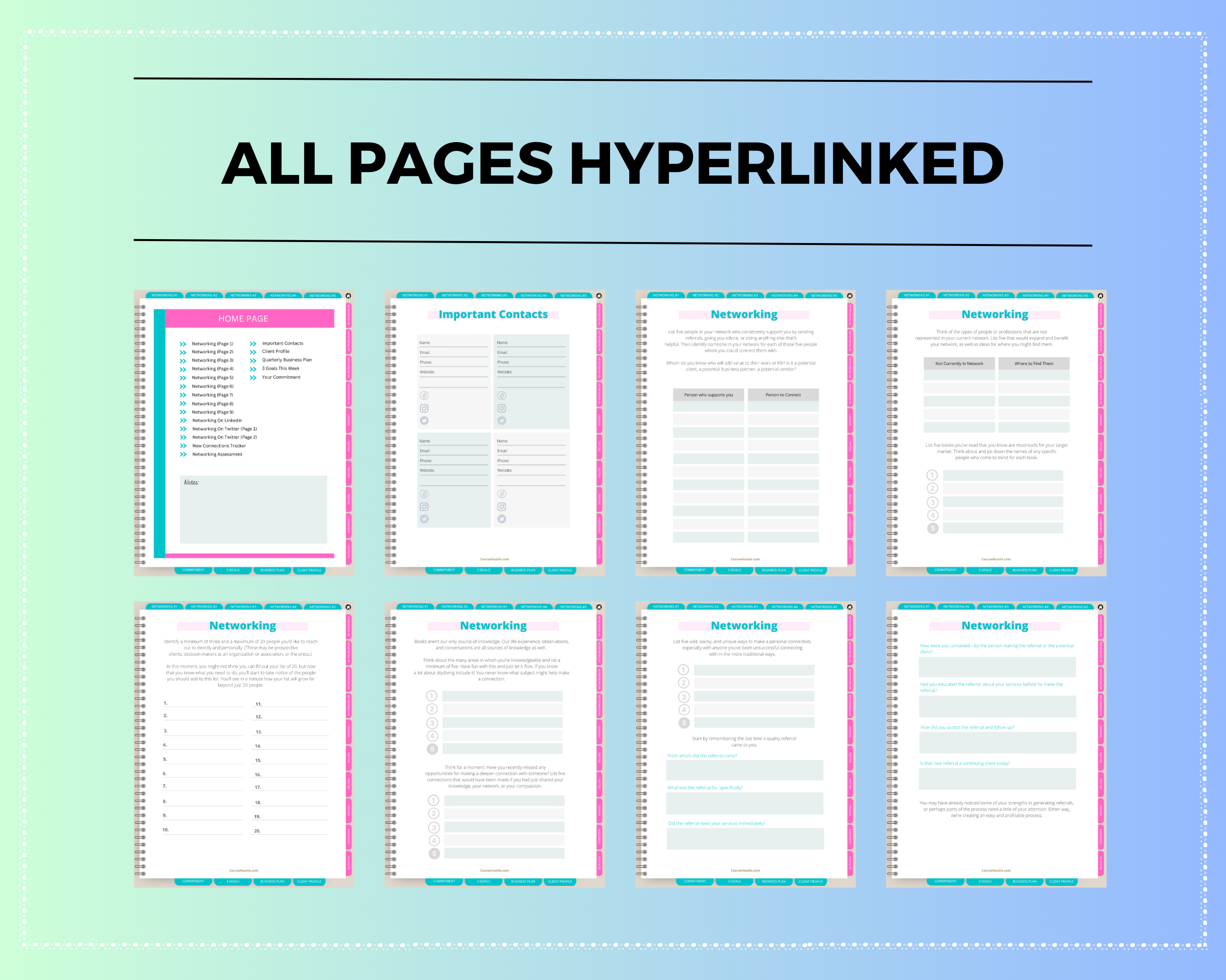 Networking Digital Workbook | Hyperlinked PDF | Suitable with Goodnes & Notability