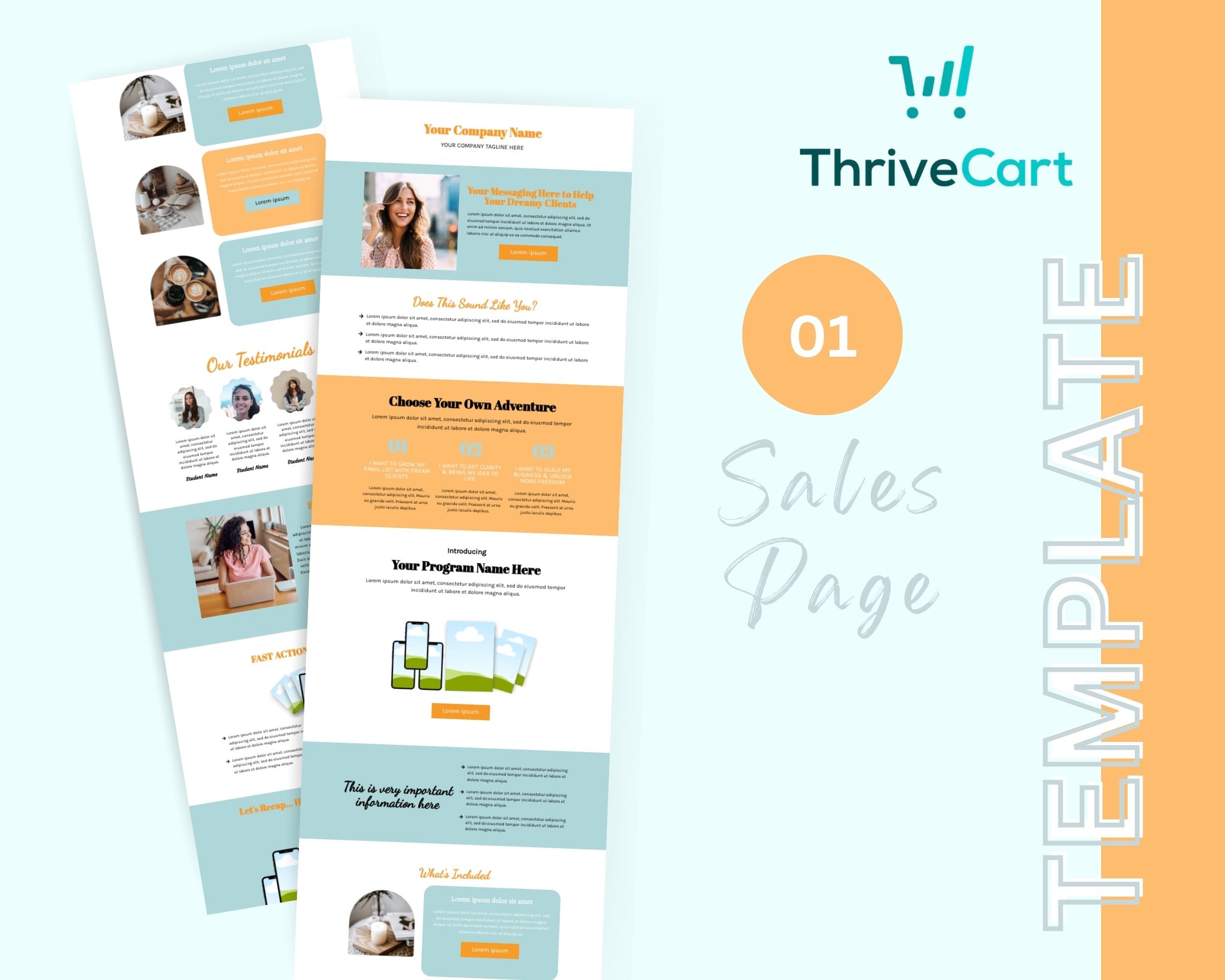Green & Gold ThriveCart 4-Page Sales Funnel Template