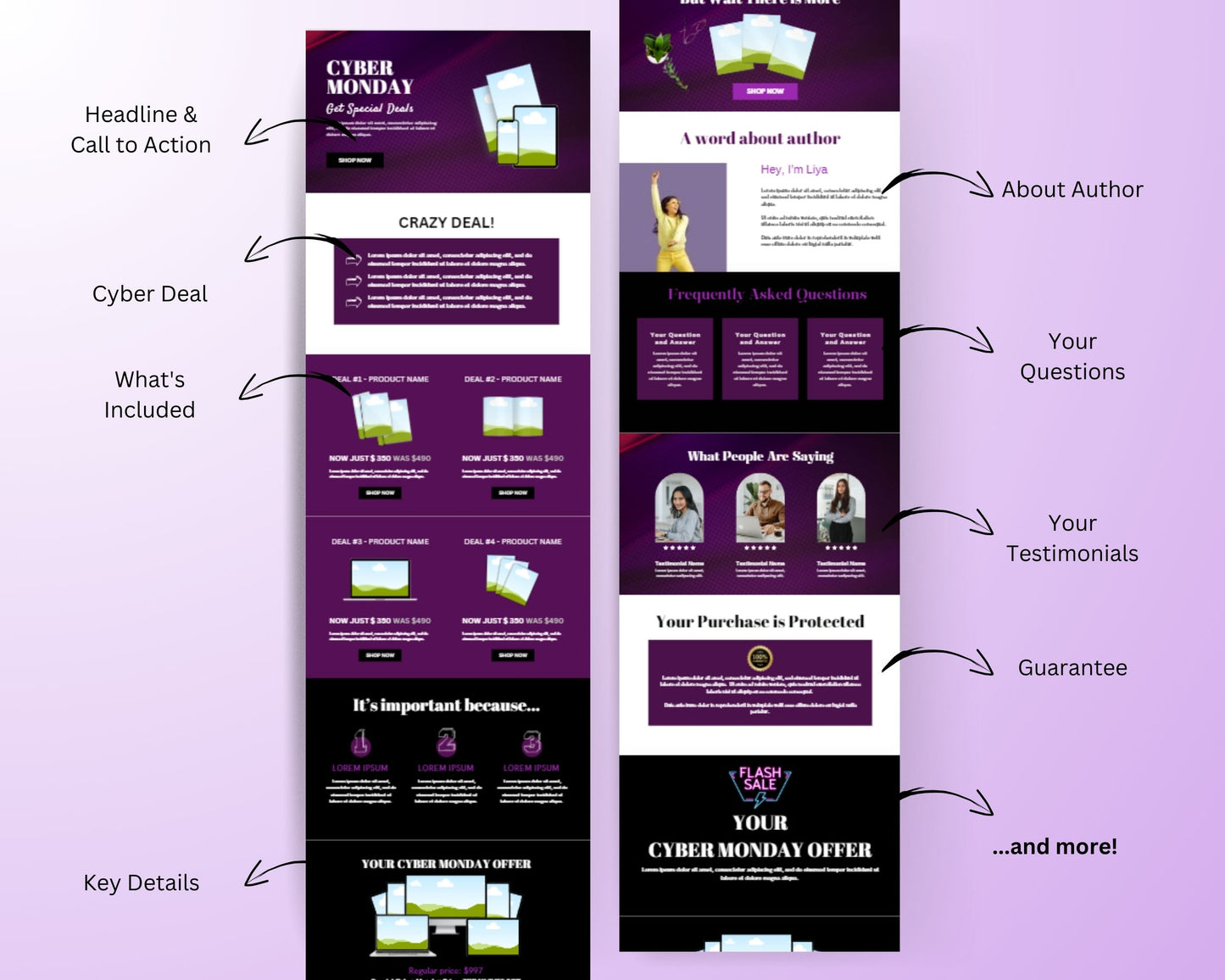 Cyber Monday Sales Page Template