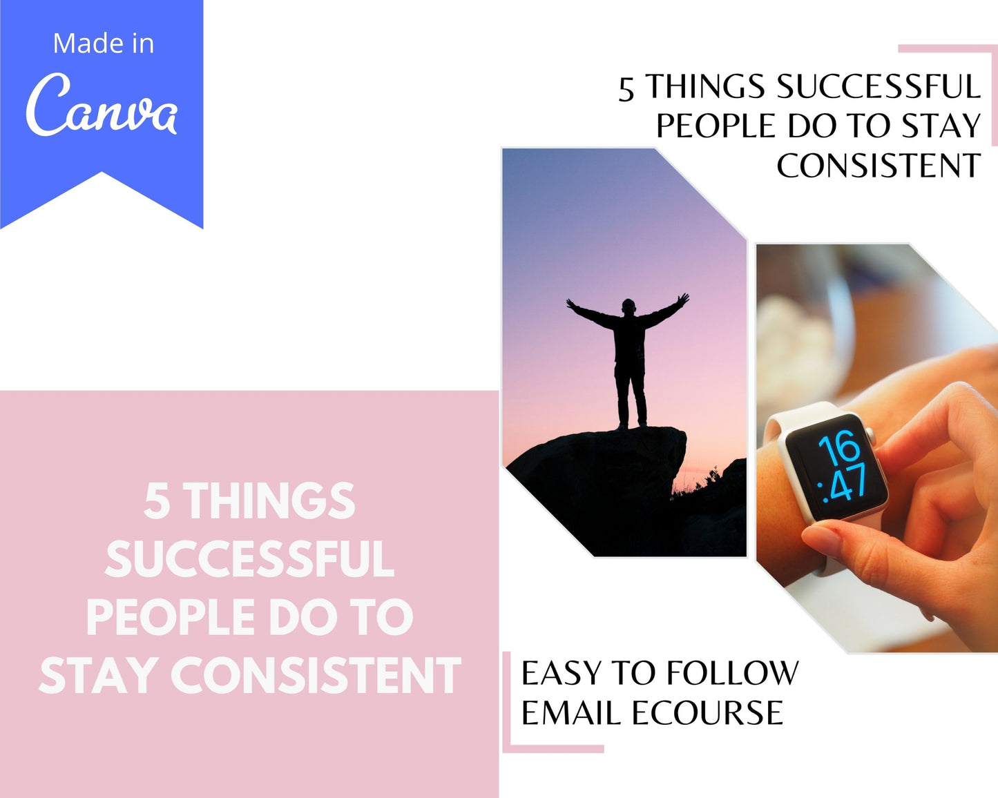 Editable 5 Things Successful People Do to Stay Consistent Emails | Email eCourse Template