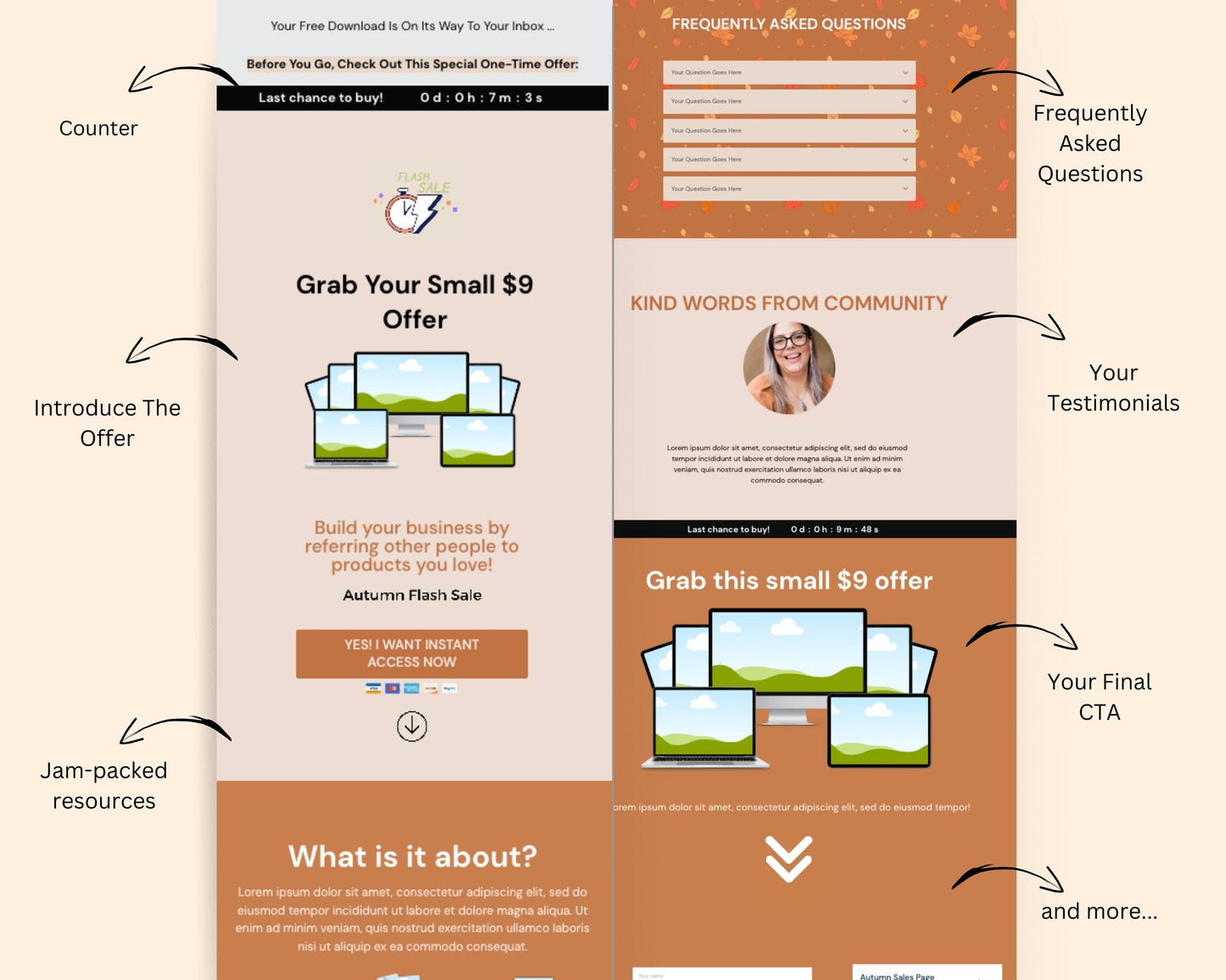 Autumn Enhanced Sales Page Template