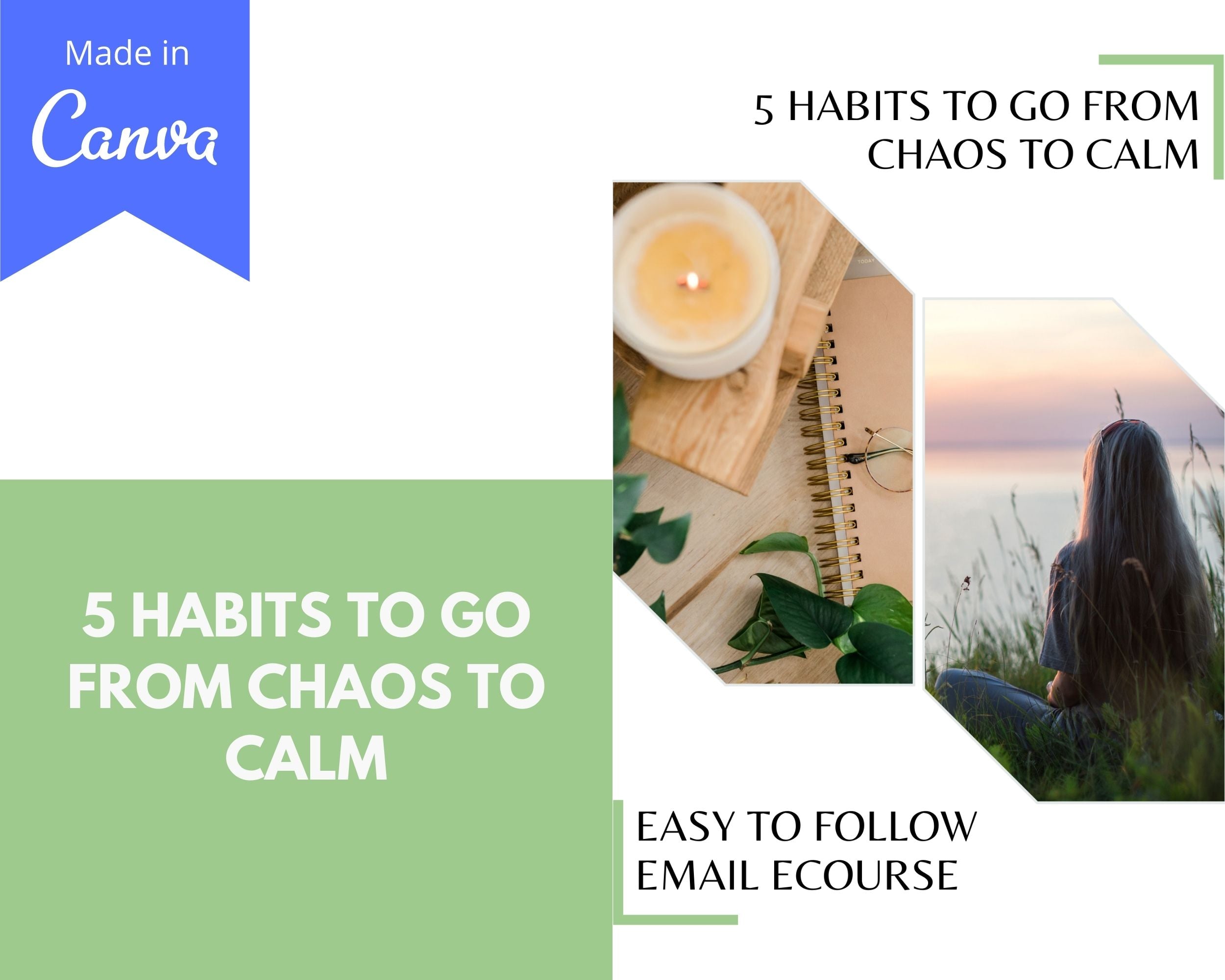 Editable 5 Habits to Go from Chaos to Calm Emails | Rebrandable Newsletter