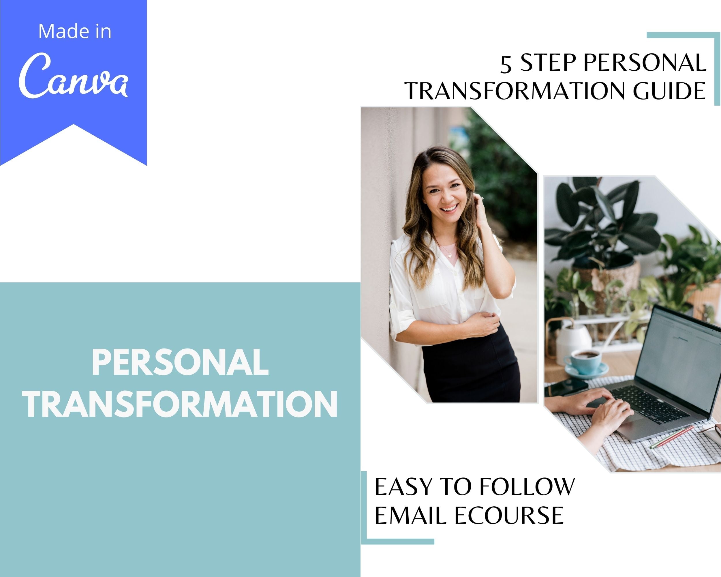 Editable 5 Step Personal Transformation Guide | Rebrandable Done-for-You eCourse
