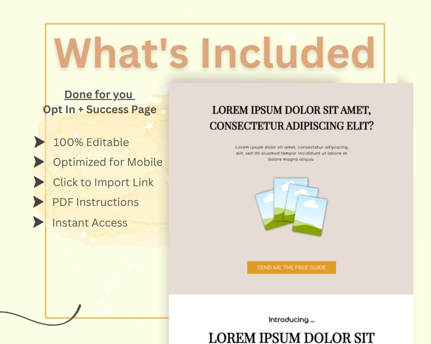 Golden Beige ThriveCart Opt-In Page Template