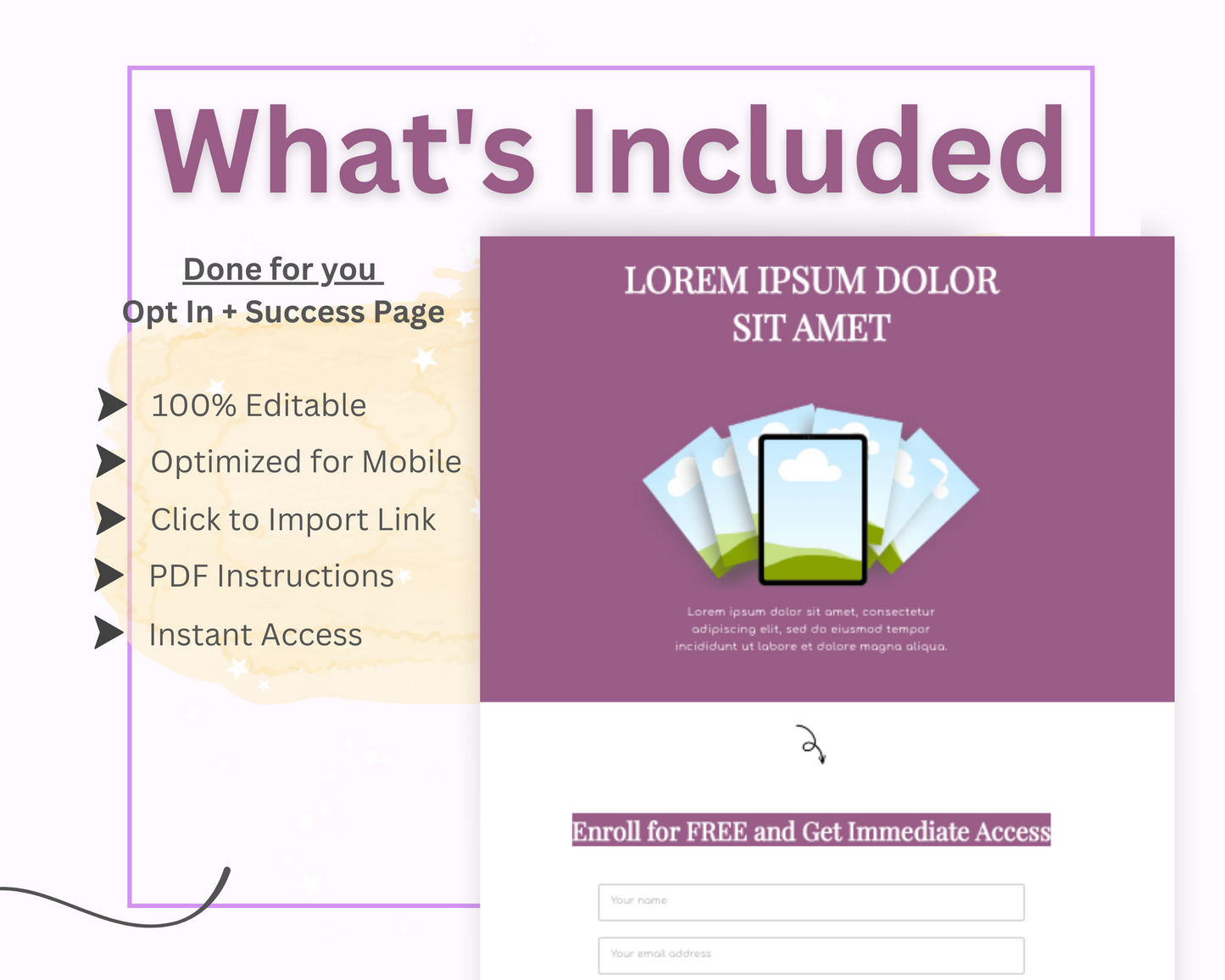 Lilac ThriveCart Opt-In Page Template
