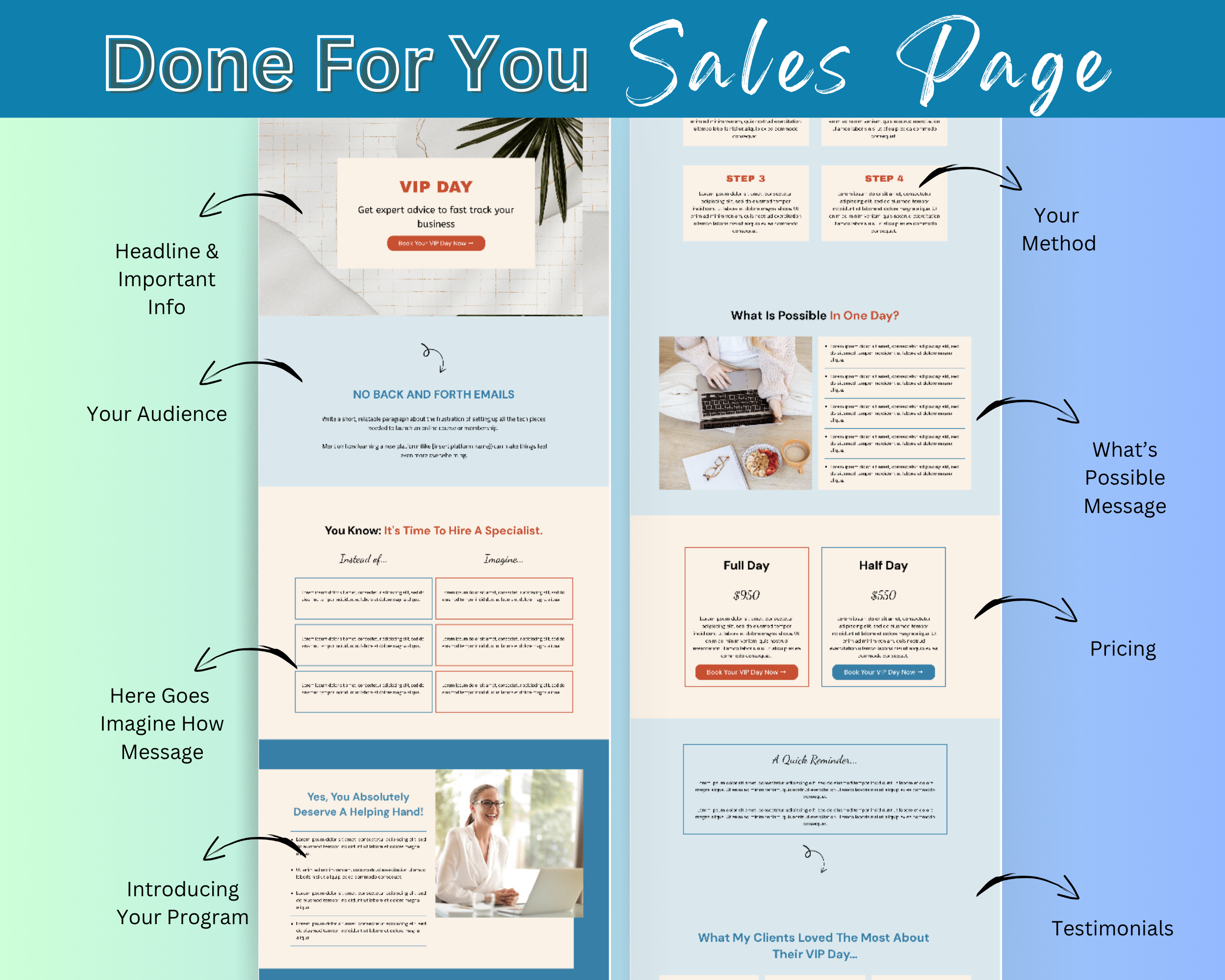 VIP Day Sales Page Template in ThriveCart