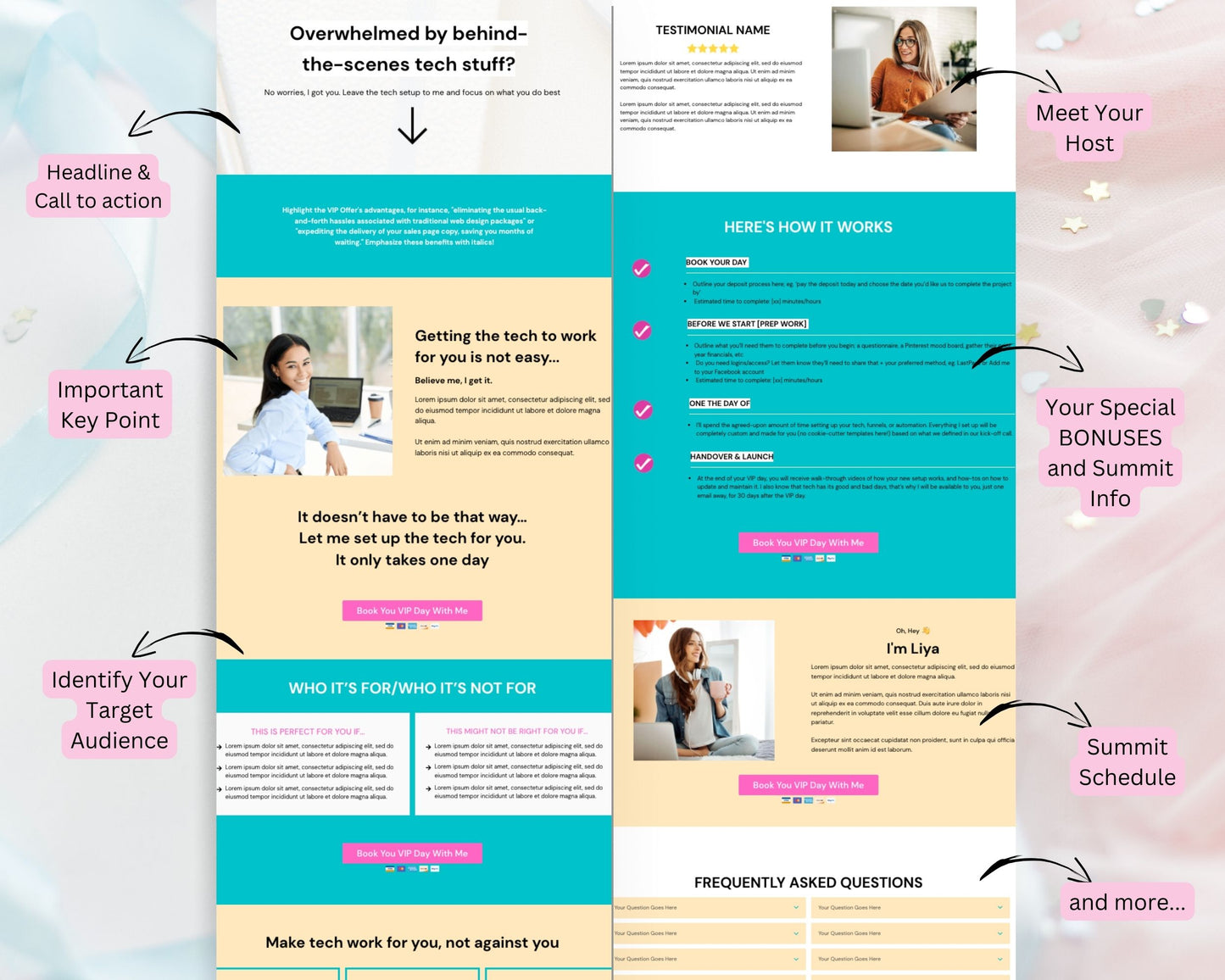 VIP Day Sales Page Template in ThriveCart