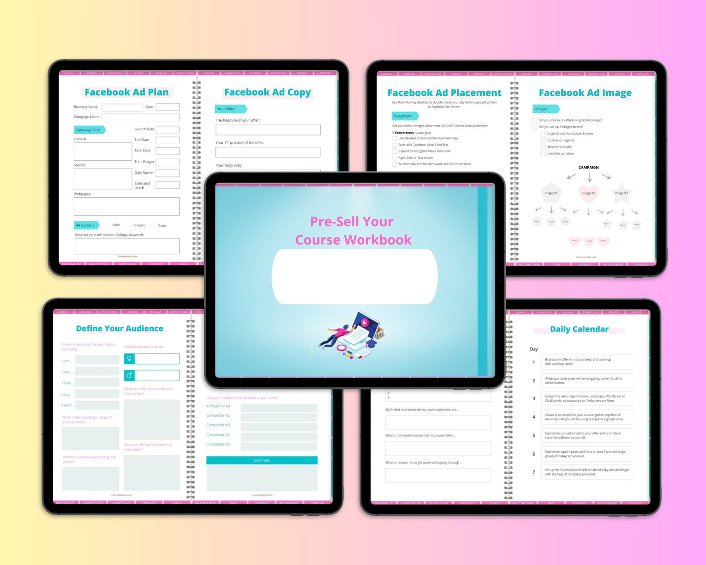 Pre Sell Your Course Digital Workbook | Hyperlinked PDF | Suitable with Goodness & Notability