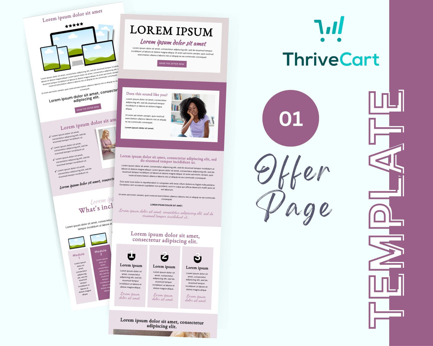 Plum ThriveCart 4-Page Sales Funnel Template