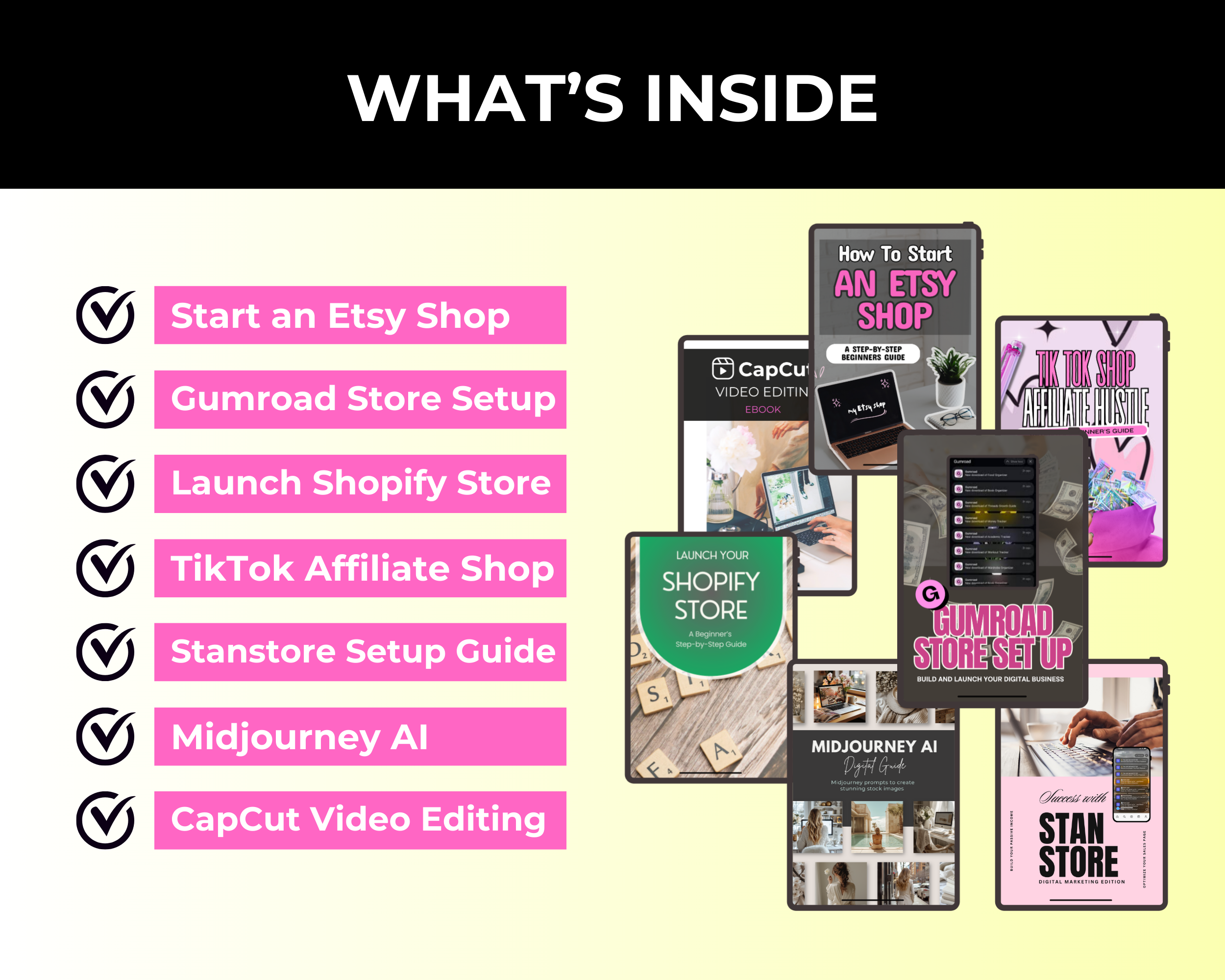 Selling Tools Bundle of 11 Editable Ebooks in Canva with PLR Rights