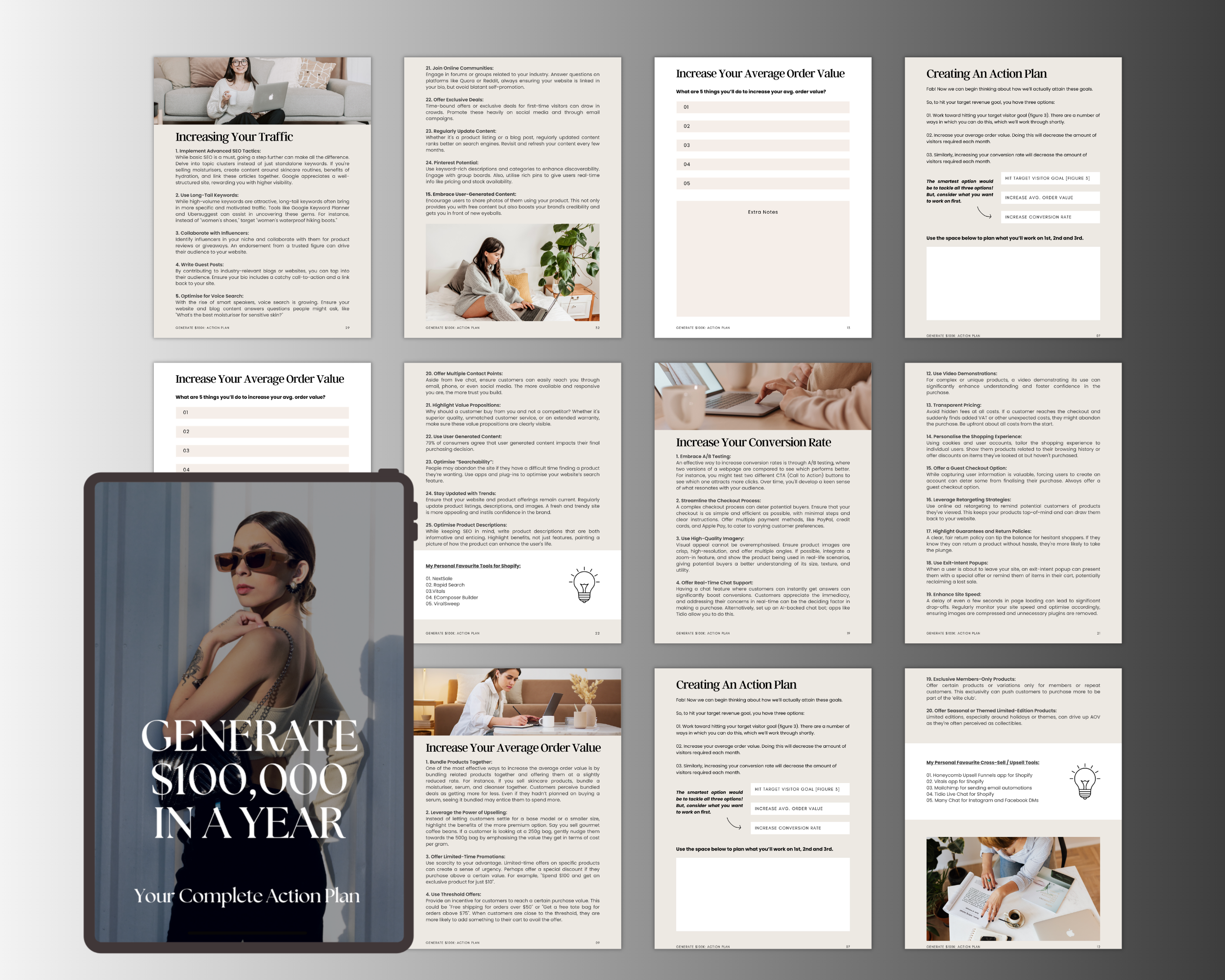 Generate $100k IN A YEAR Playbook with PLR, MRR