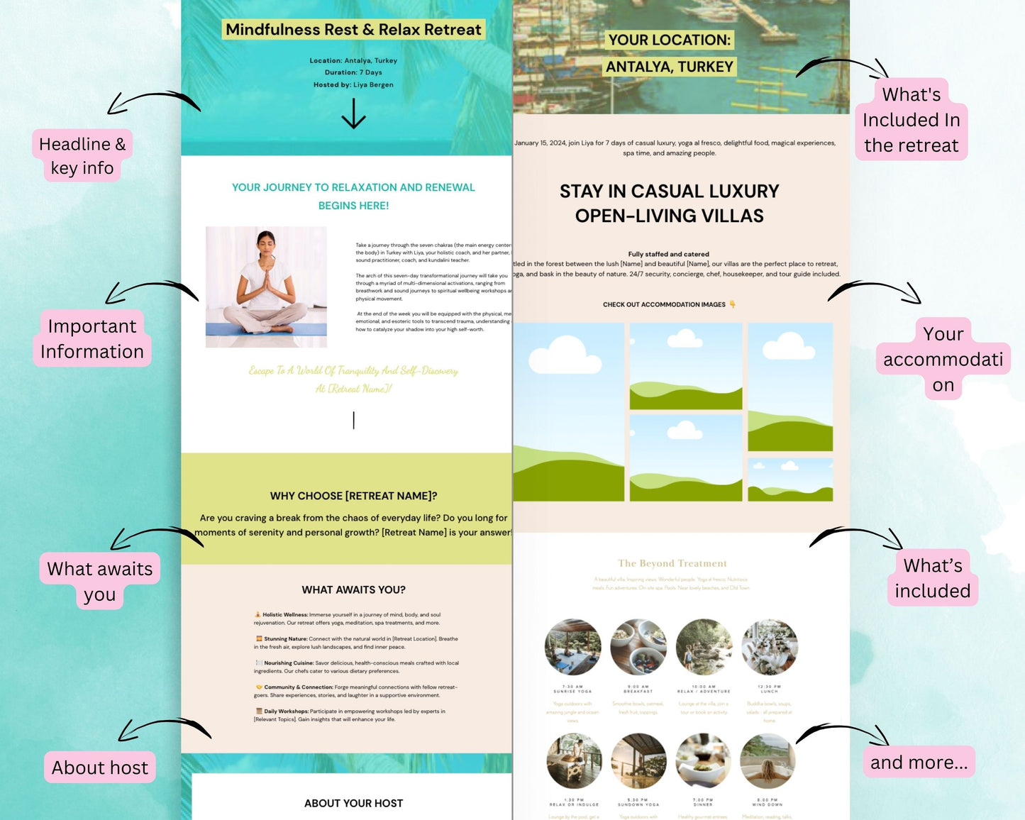 Retreat Sales Page Template in ThriveCart