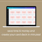 52 Questions To Know Your Love Partner Cards | Canva Inspirational Cards | Commercial Use