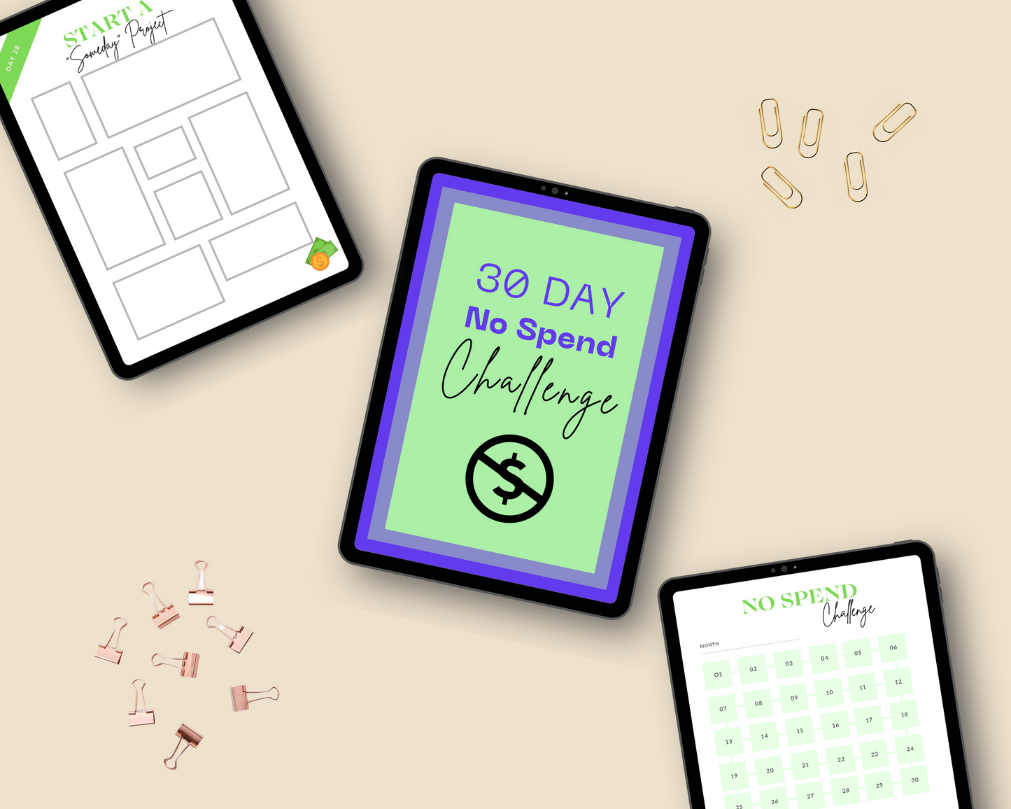 30 Day No Spend Challenge | Savings Planner
