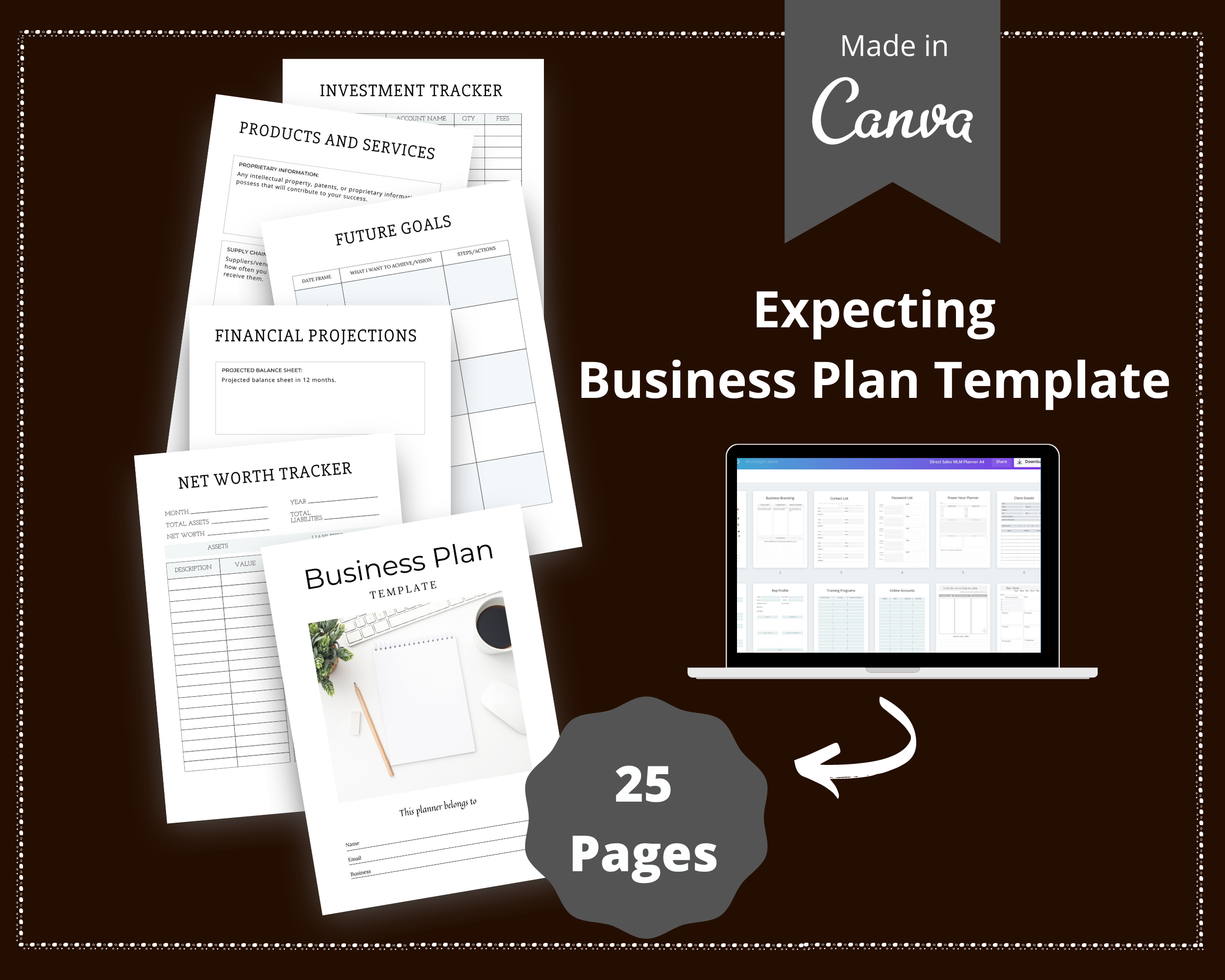 Editable Business Plan Template in Canva | Commercial Use