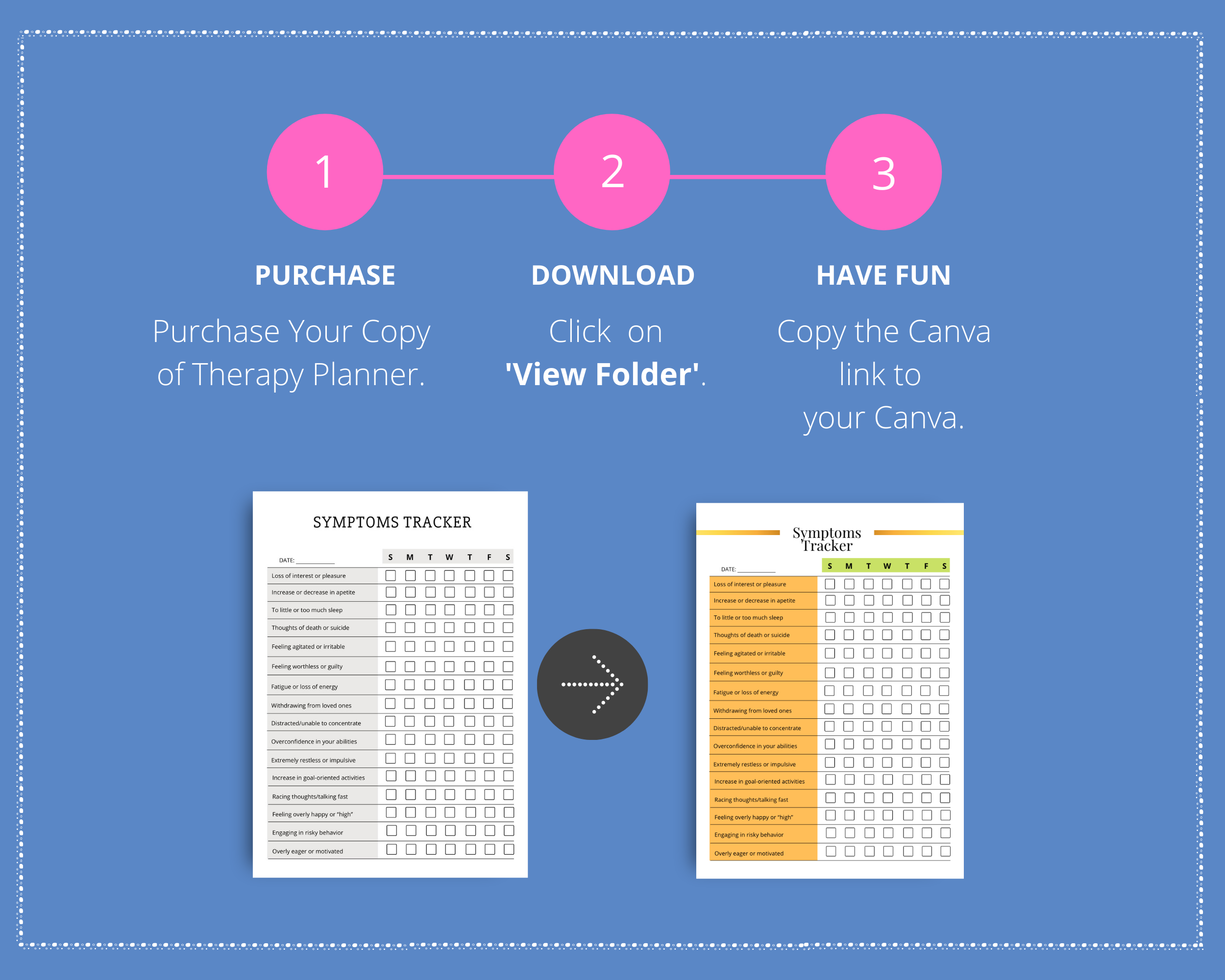 Editable Therapy Planner in Canva | Commercial Use