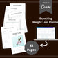 Editable Weight Loss Planner in Canva | Commercial Use