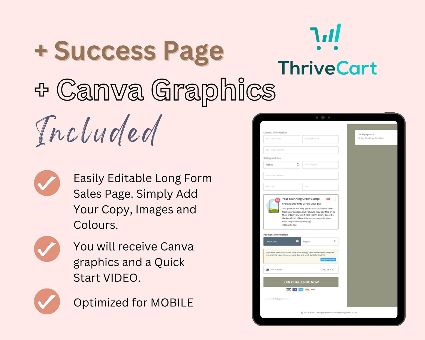 10-Day Challenge Sales Page Template in ThriveCart
