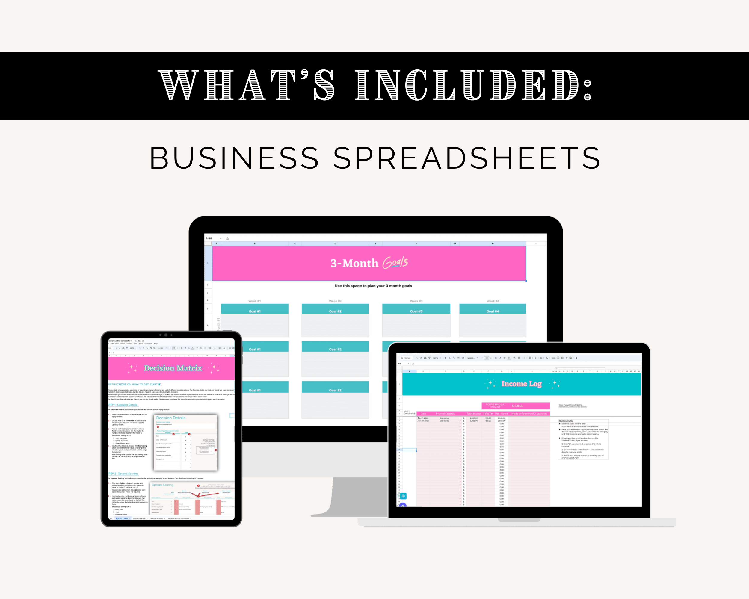 The CEO Business Spreadsheets | Marketing Spreadsheets | Productivity Spreadsheets
