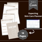 Editable Skin Care Planner in Canva | Canva Template Pack | Commercial Use