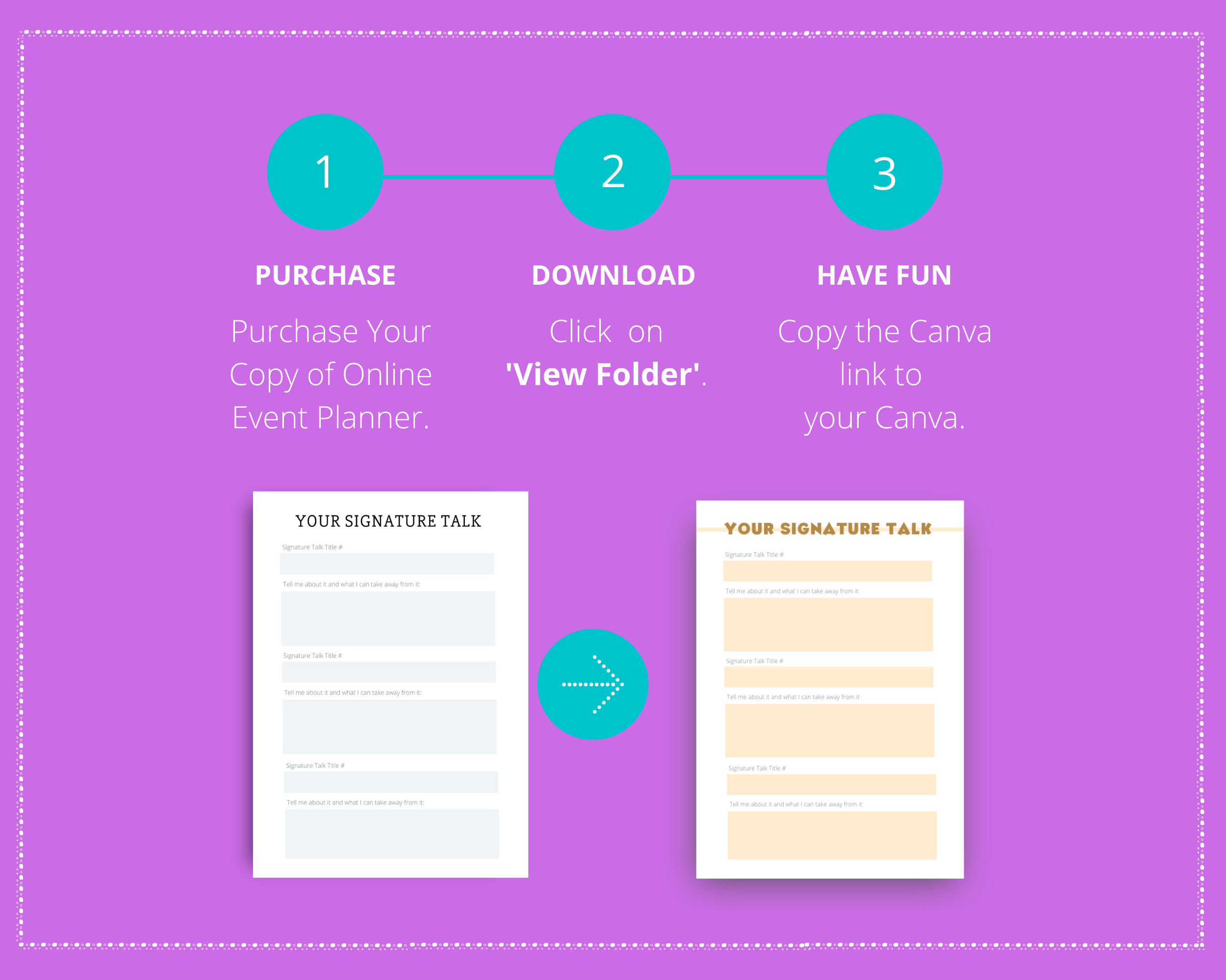 Editable Online Event Planner in Canva | Commercial Use