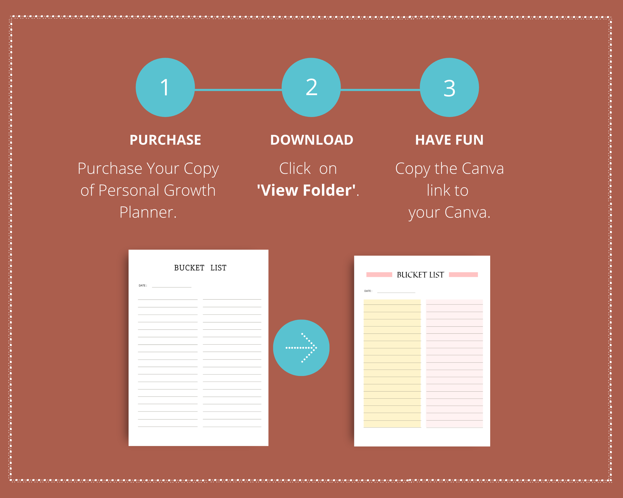 Editable Personal Growth Planner Templates in Canva | Commercial Use