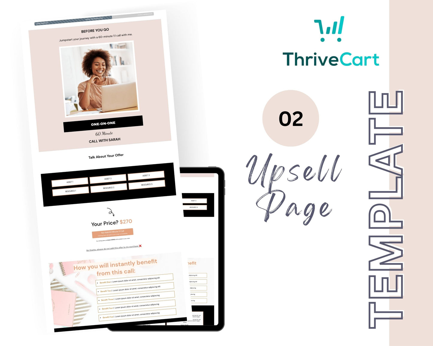 Coaching ThriveCart 4-Page Sales Funnel Template