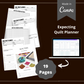 Editable Quilt Planner in Canva | Canva Template Pack | Commercial Use