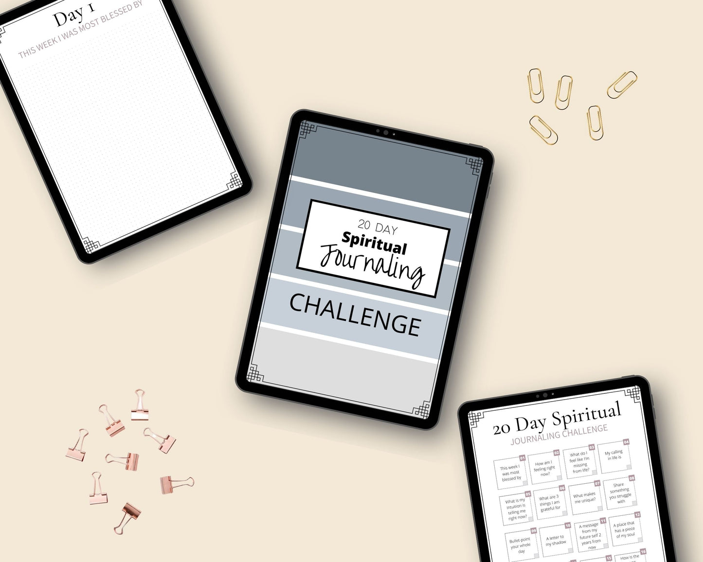20 Day Spiritual Journaling | Editable Canva Template A4 Size