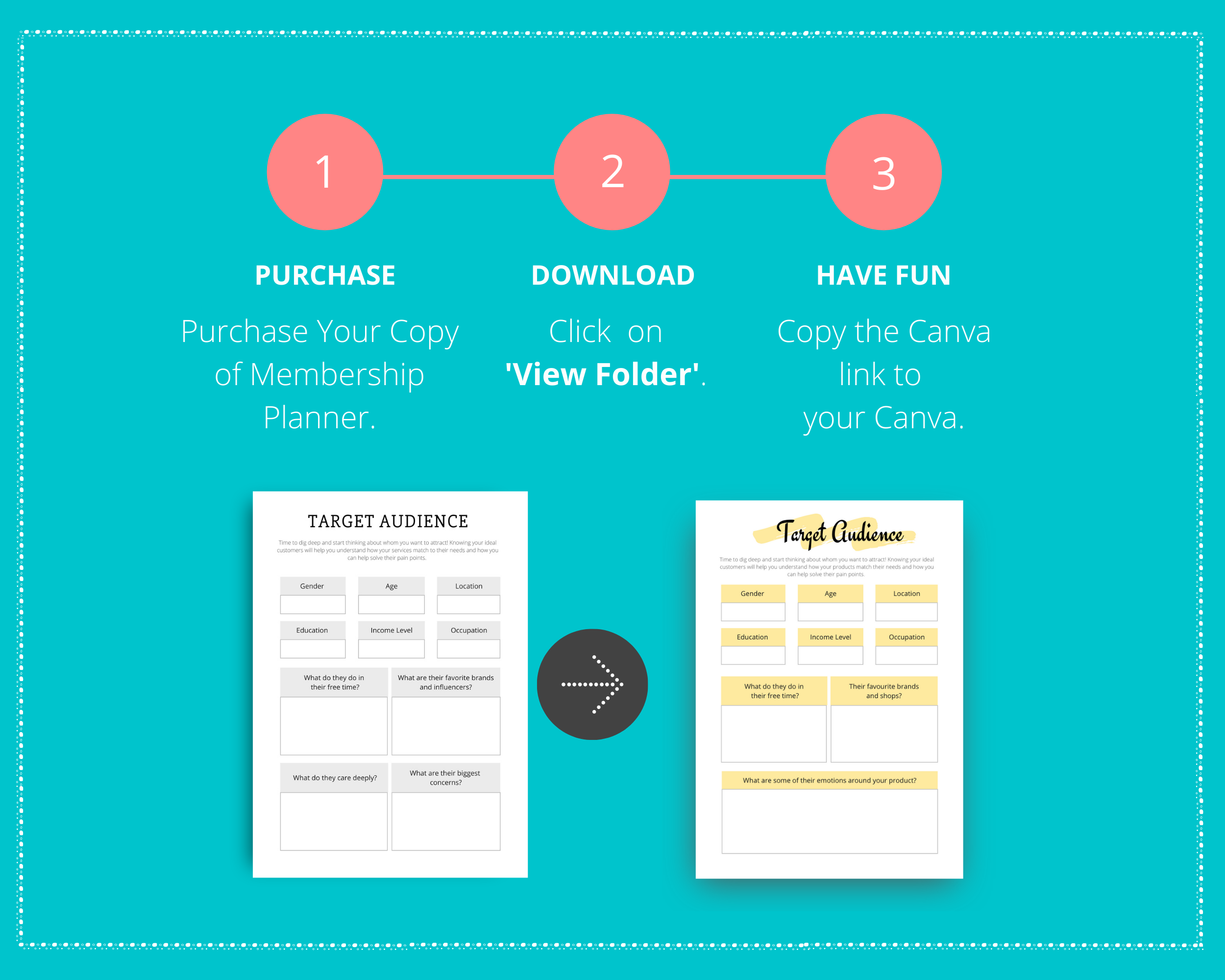 Editable Membership Business Planner in Canva | Commercial Use