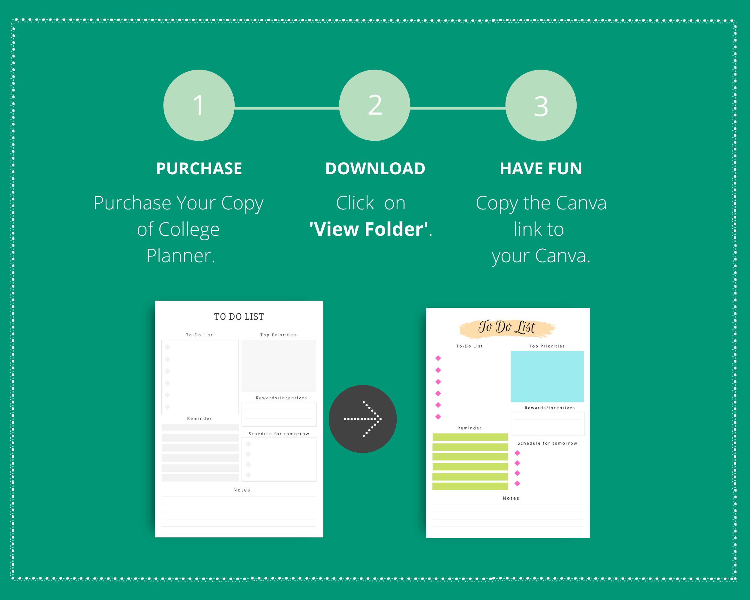 Editable College Planner in Canva | Commercial Use