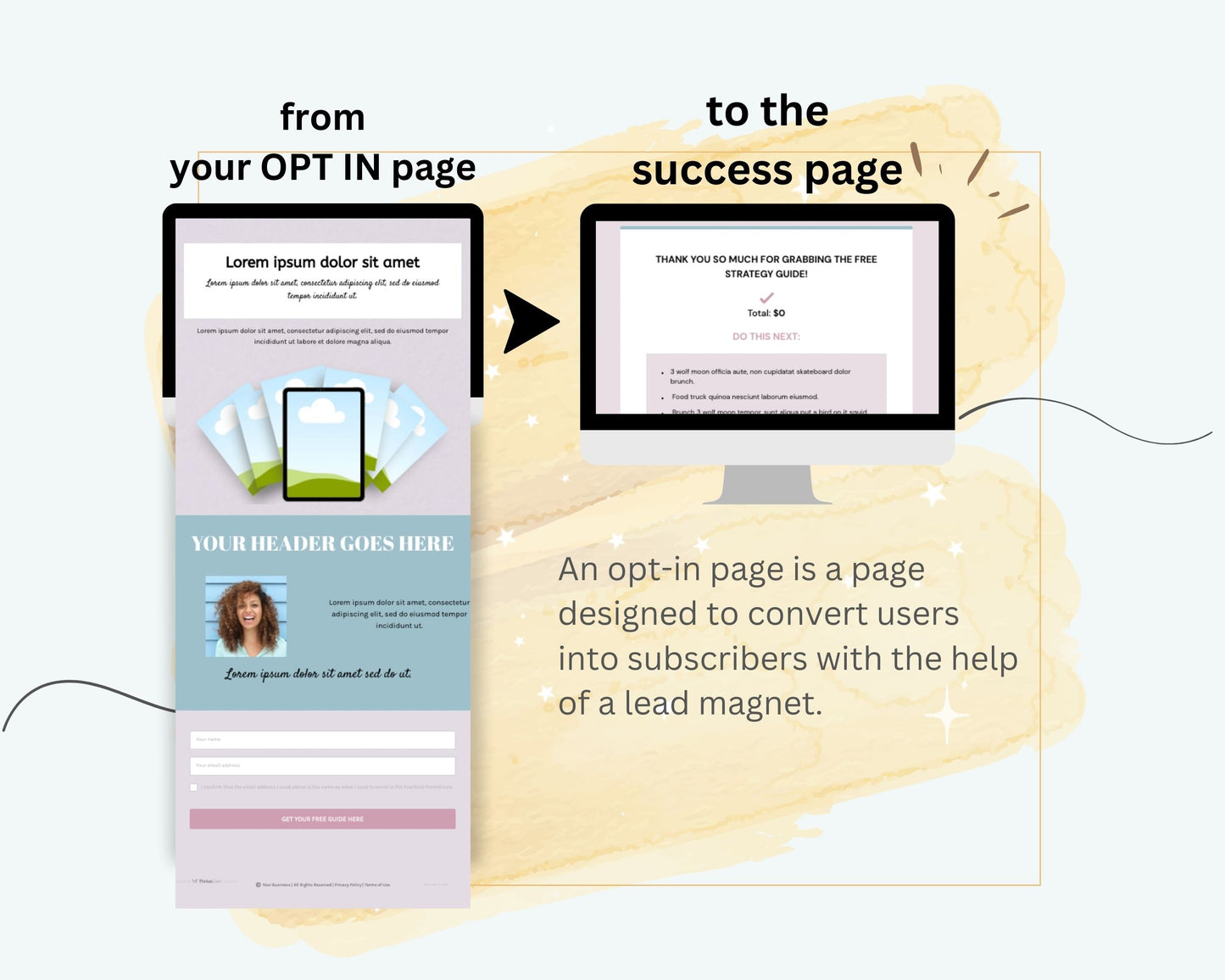 Pastel ThriveCart Opt-In Page Template