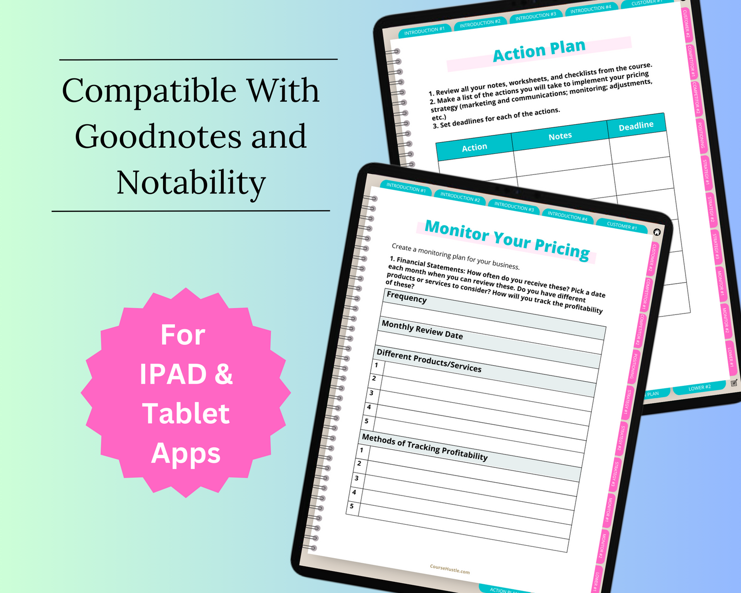 Pricing Digital Workbook | Hyperlinked PDF | Suitable with Goodnotes & Notability